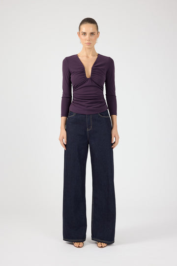 Perfect Stranger Vienna Long Sleeve Top Purple