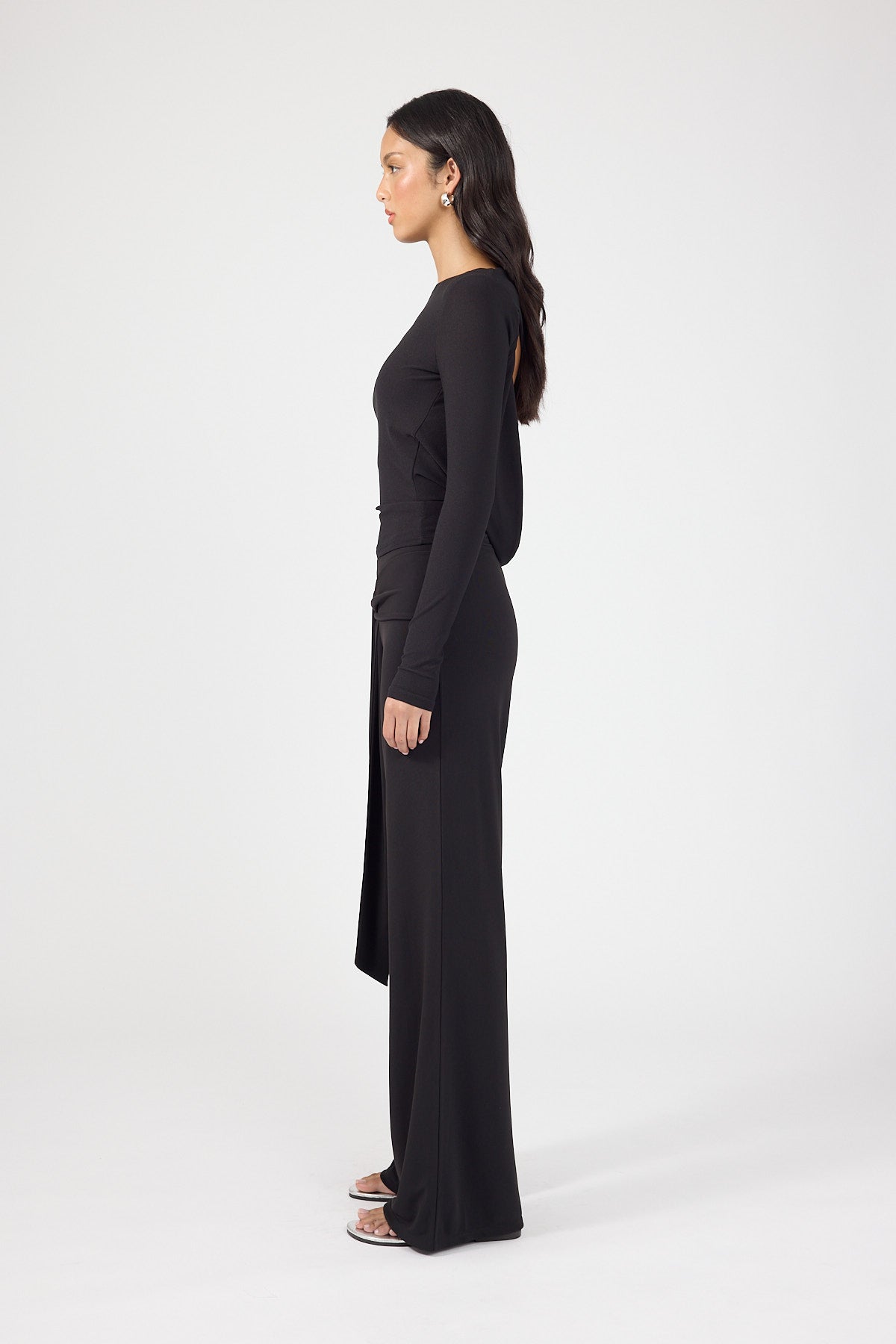 Perfect Stranger Vienna Front Tie Pants Black