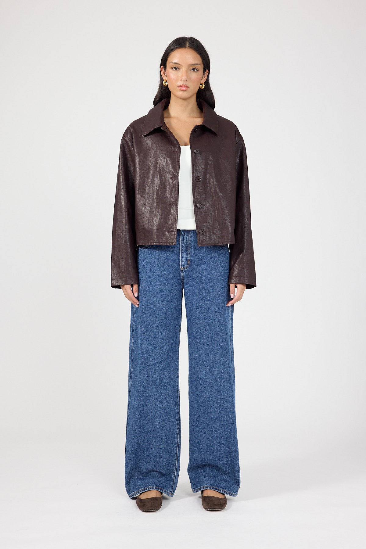 Perfect Stranger Sterling PU Jacket Plum