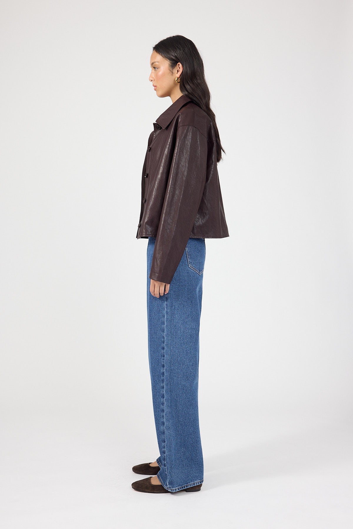 Perfect Stranger Sterling PU Jacket Plum