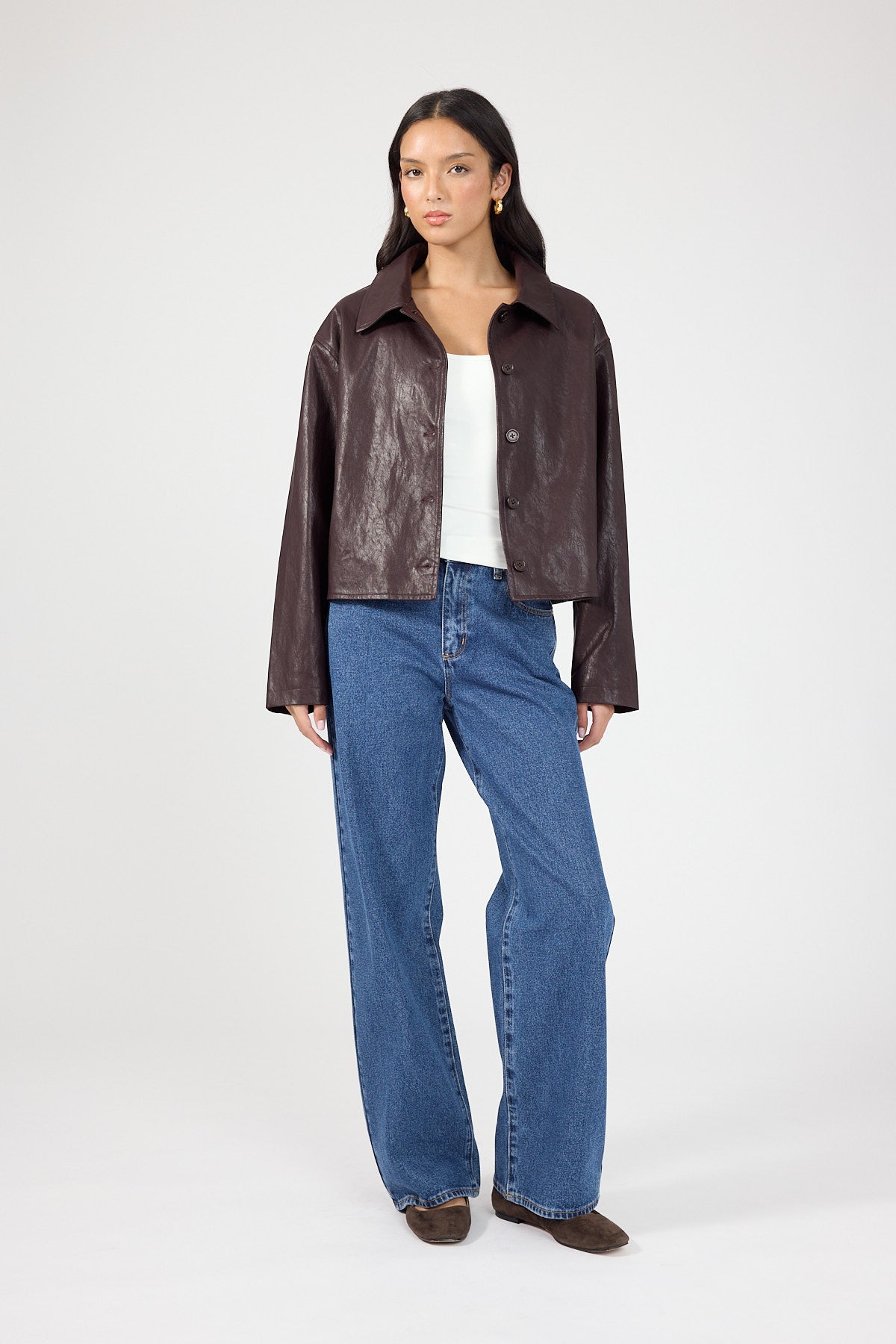 Perfect Stranger Sterling PU Jacket Plum