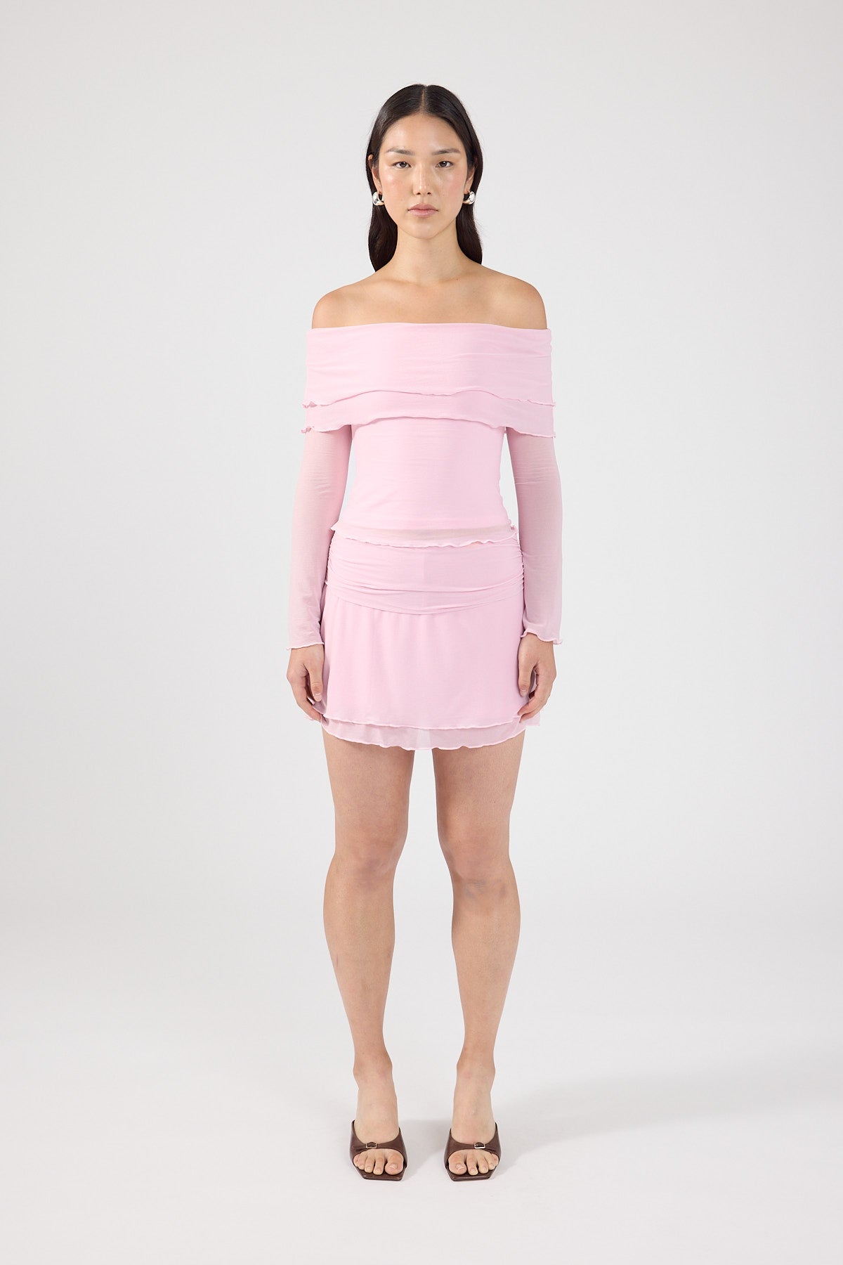 Perfect Stranger Celine Off Shoulder Top Pink