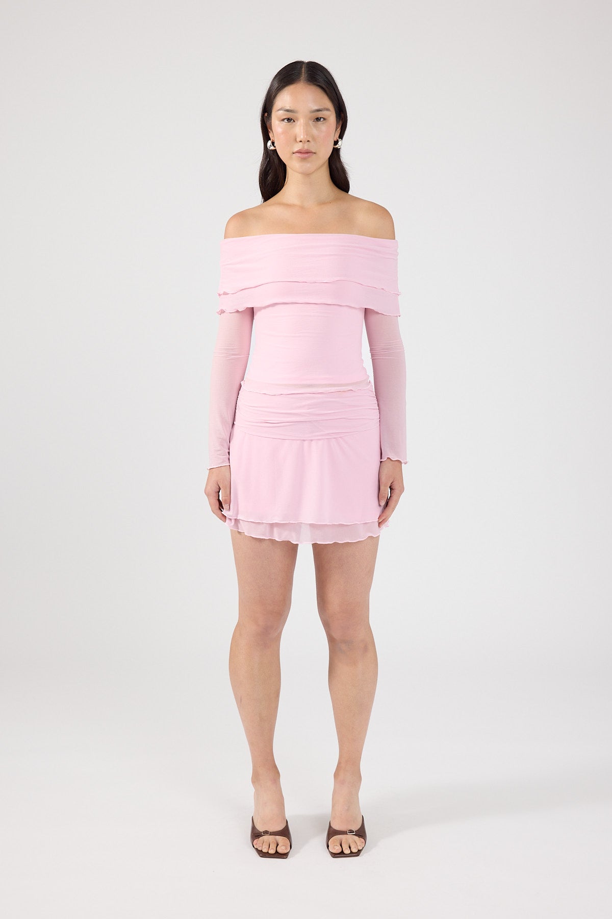 Perfect Stranger Celine Mid Rise Skort Pink