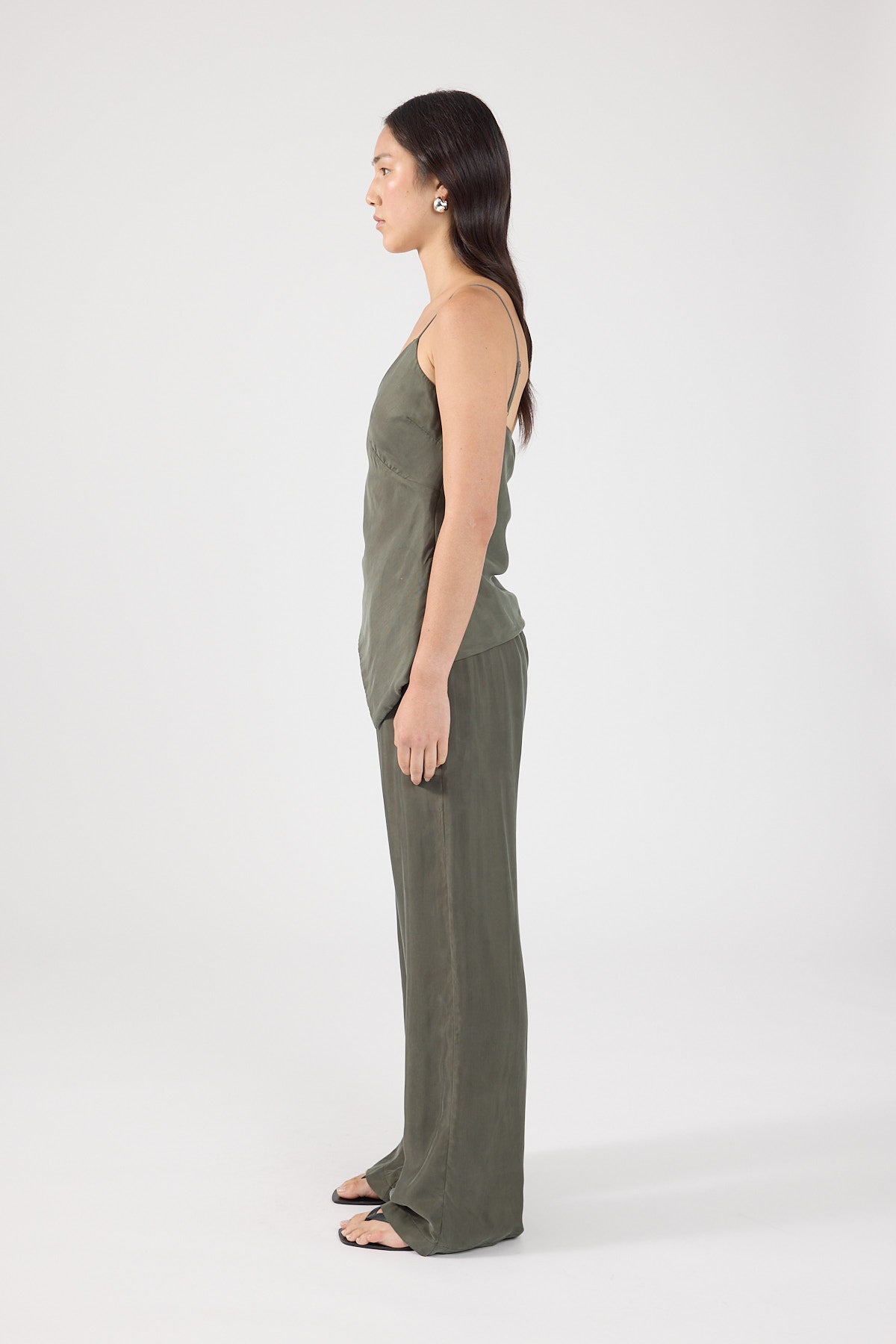 Perfect Stranger Darcy Cupro Top Khaki