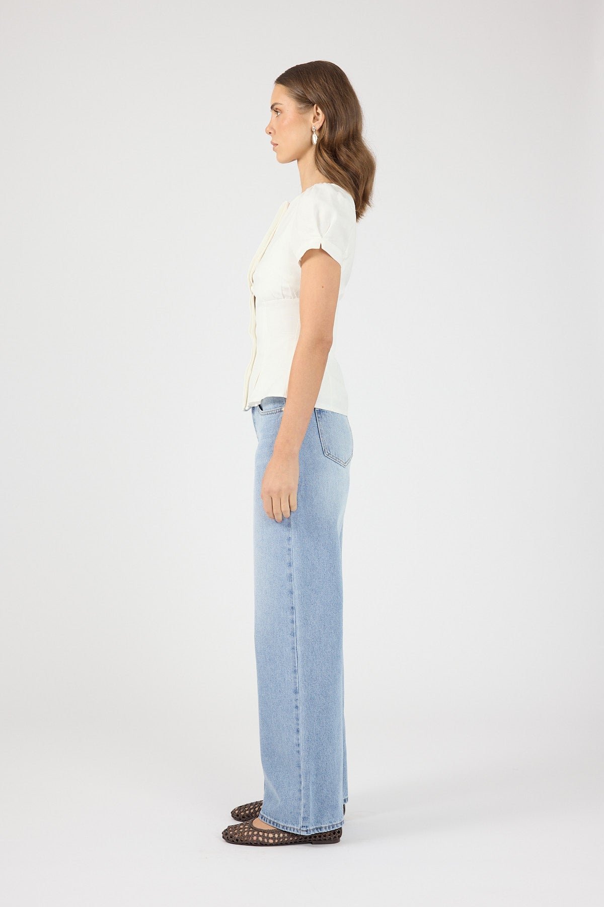 Perfect Stranger Mariana Short Sleeve Top White