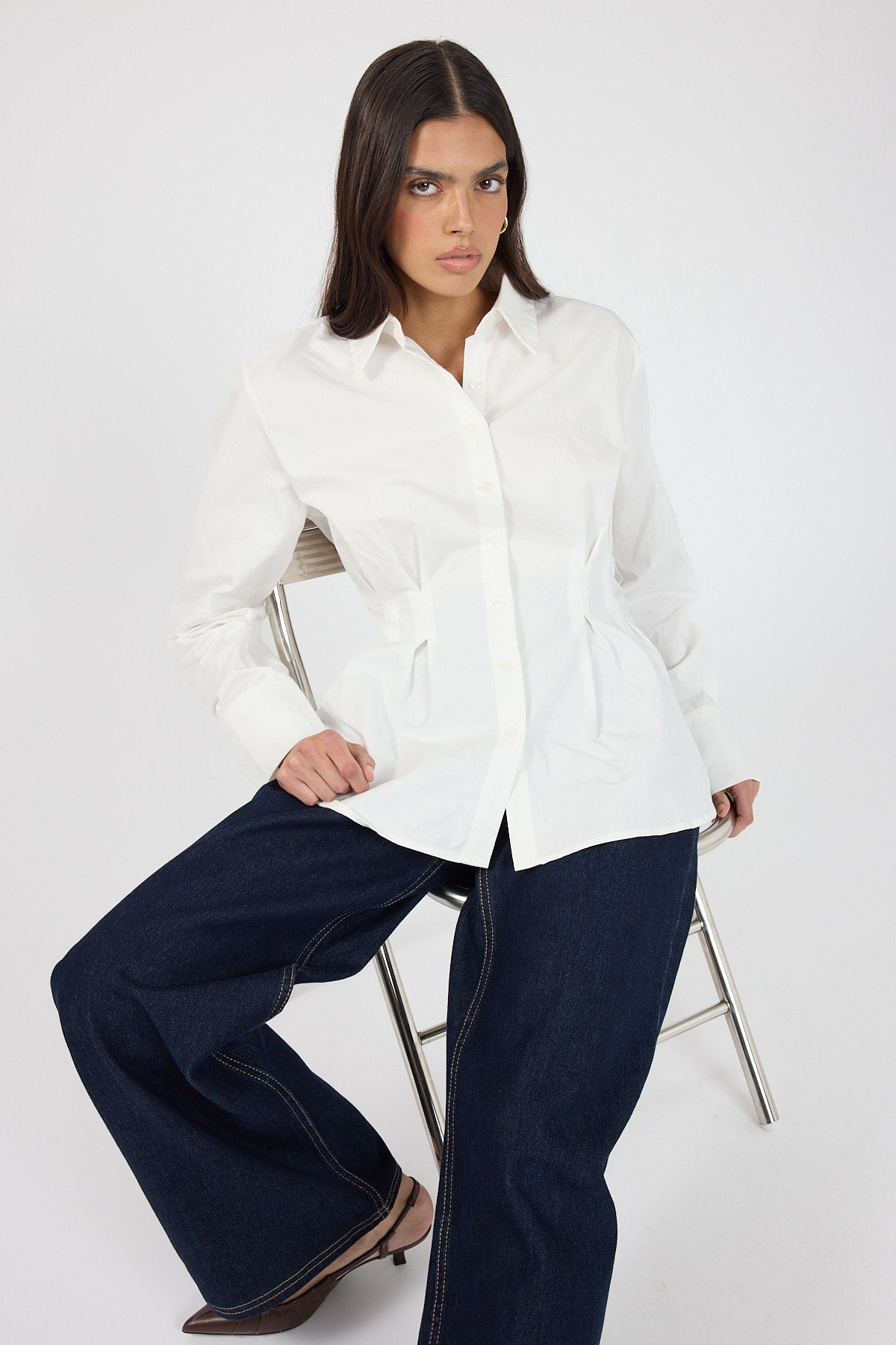 Perfect Stranger Jessie Tailored Shirt White