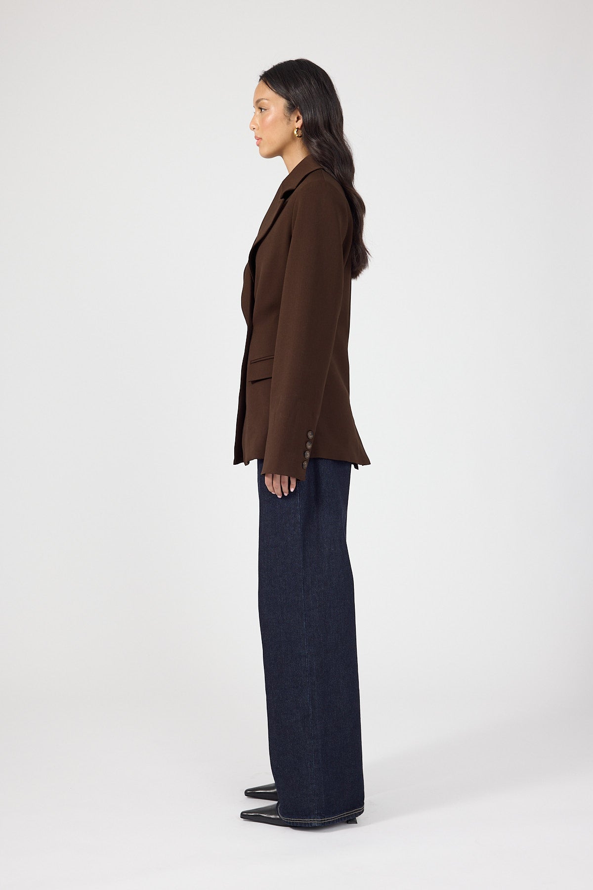 Perfect Stranger Palmer Fitted Blazer Brown