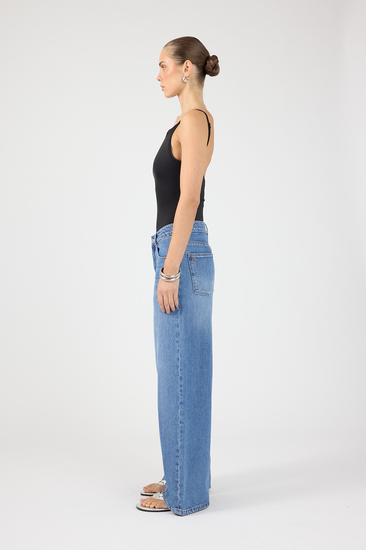 Perfect Stranger Dawson Square Neck Bodysuit Black