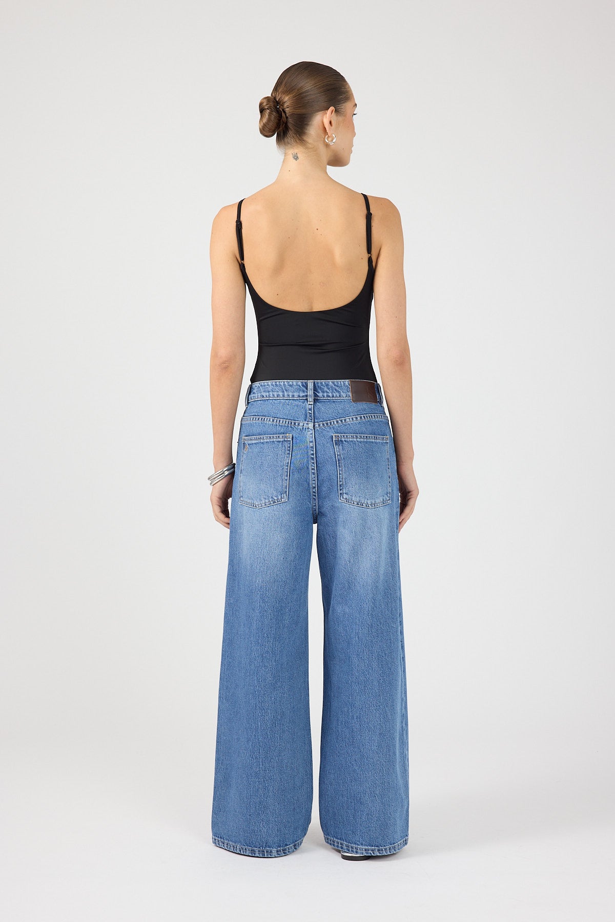 Perfect Stranger Dawson Square Neck Bodysuit Black