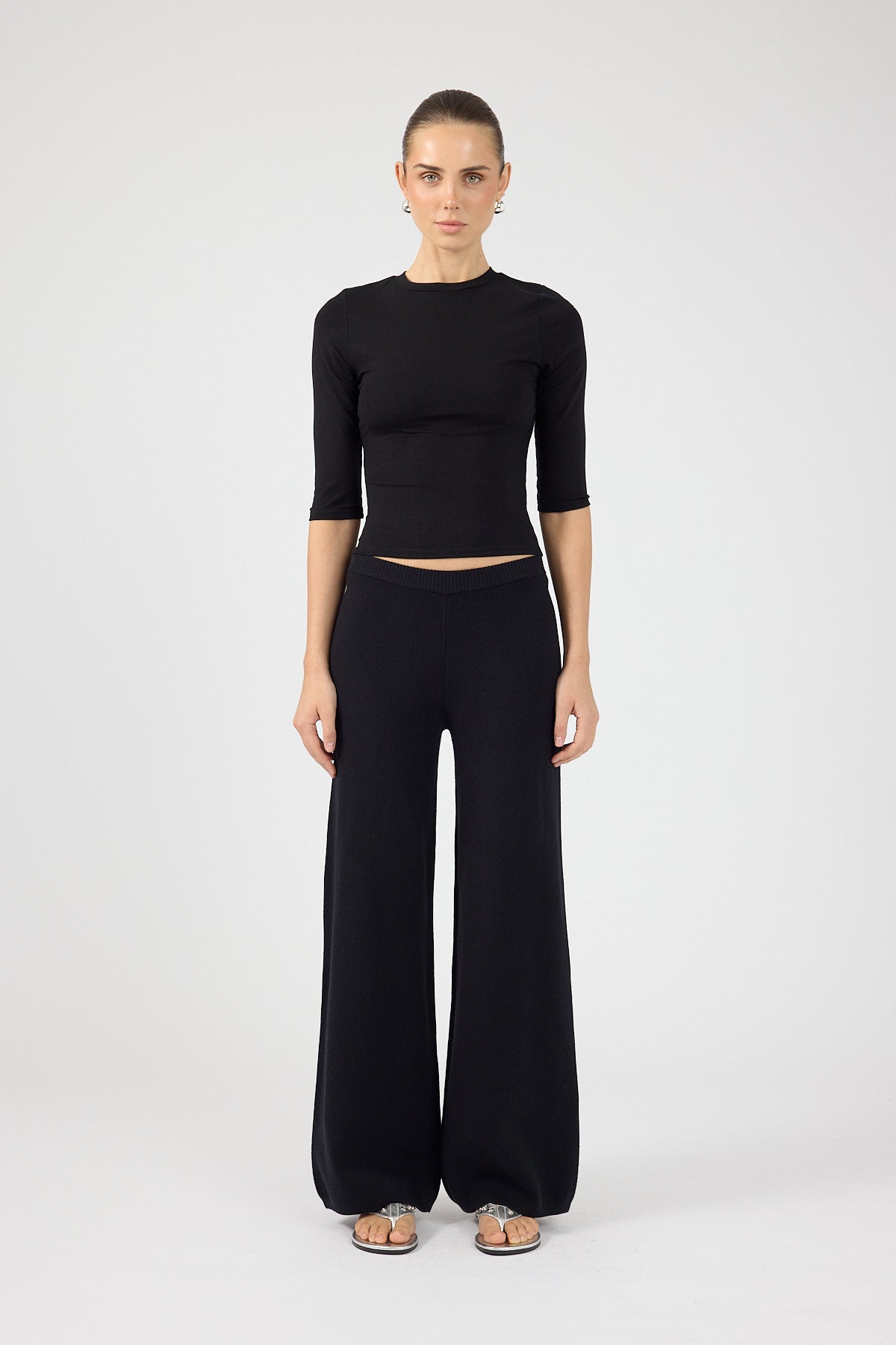 Perfect Stranger Sloane Knit Pants Black
