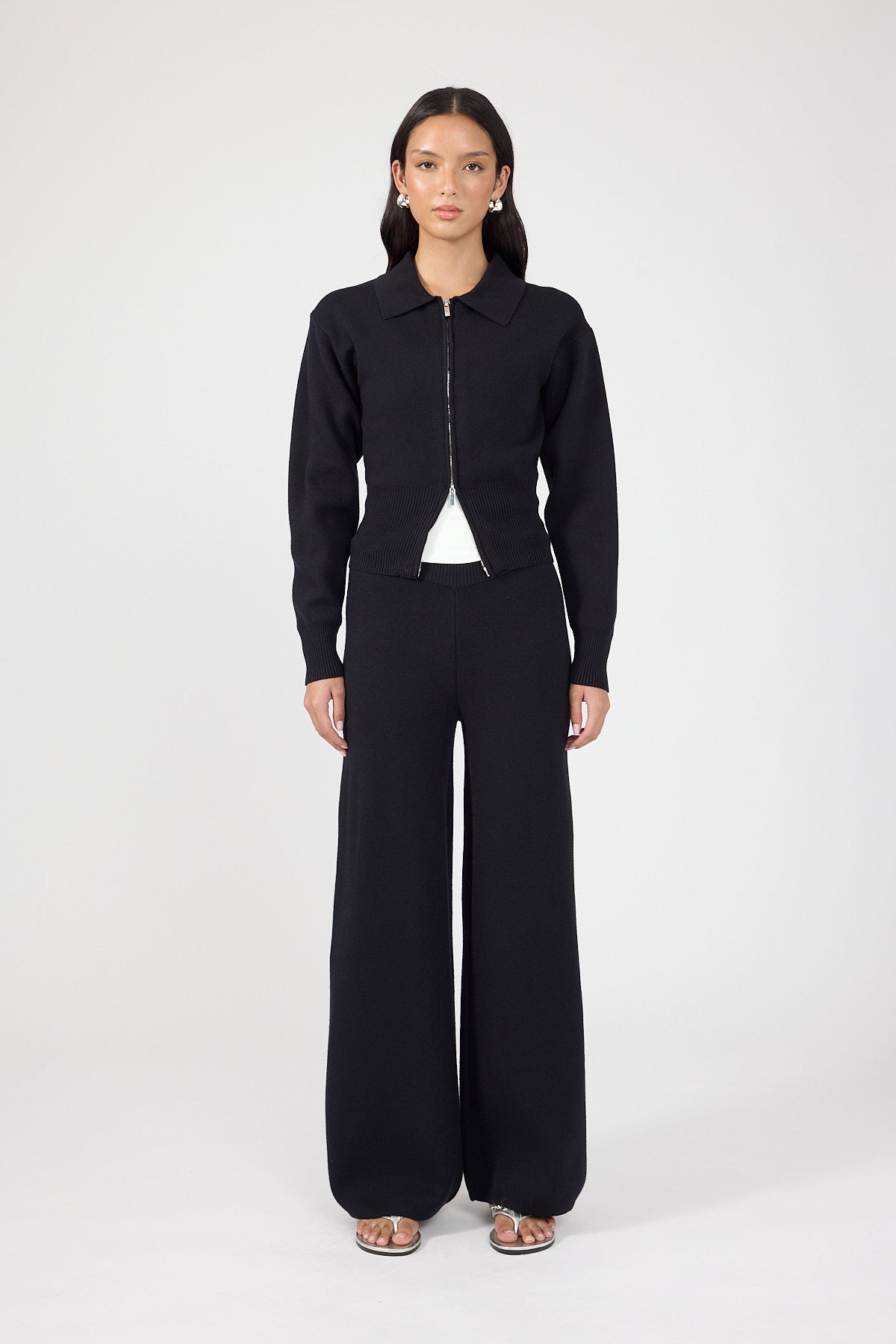 Perfect Stranger Sloane Knit Pants Black