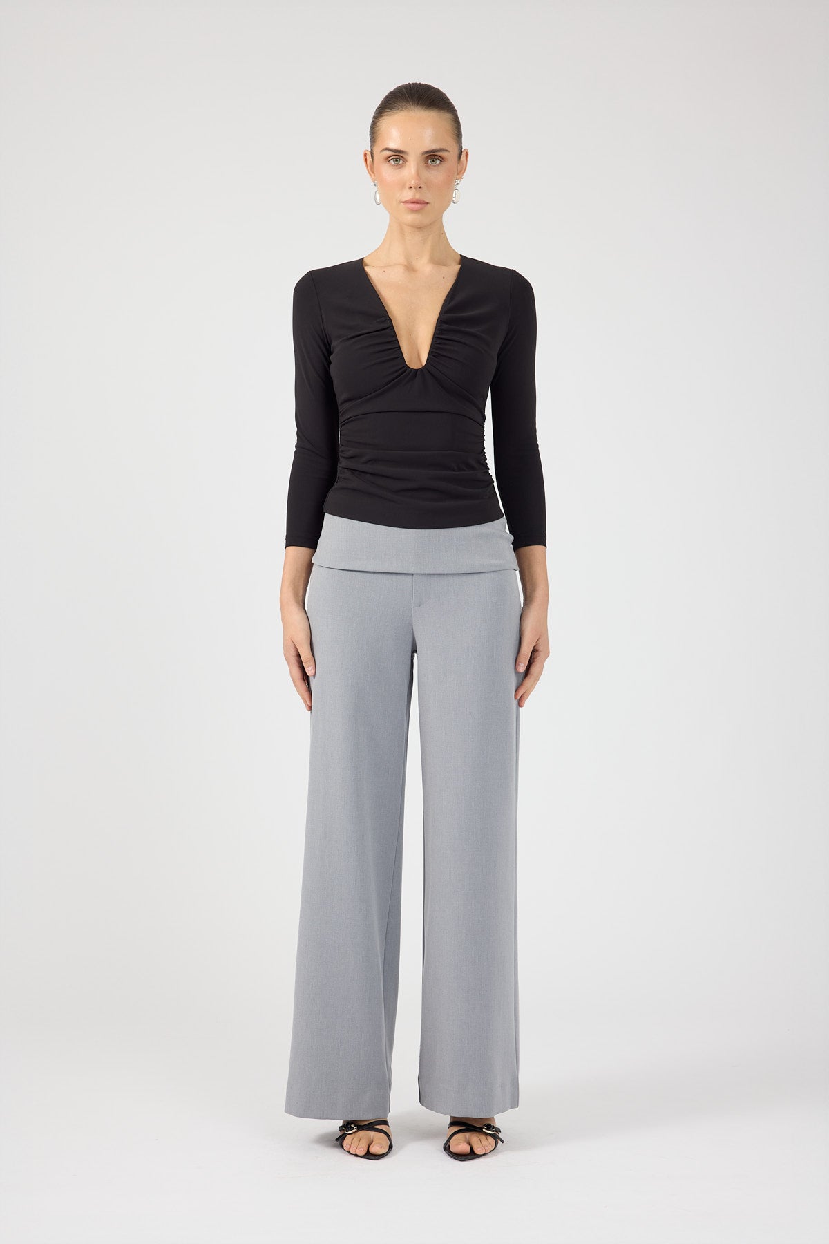 Perfect Stranger Vienna Long Sleeve Top Black