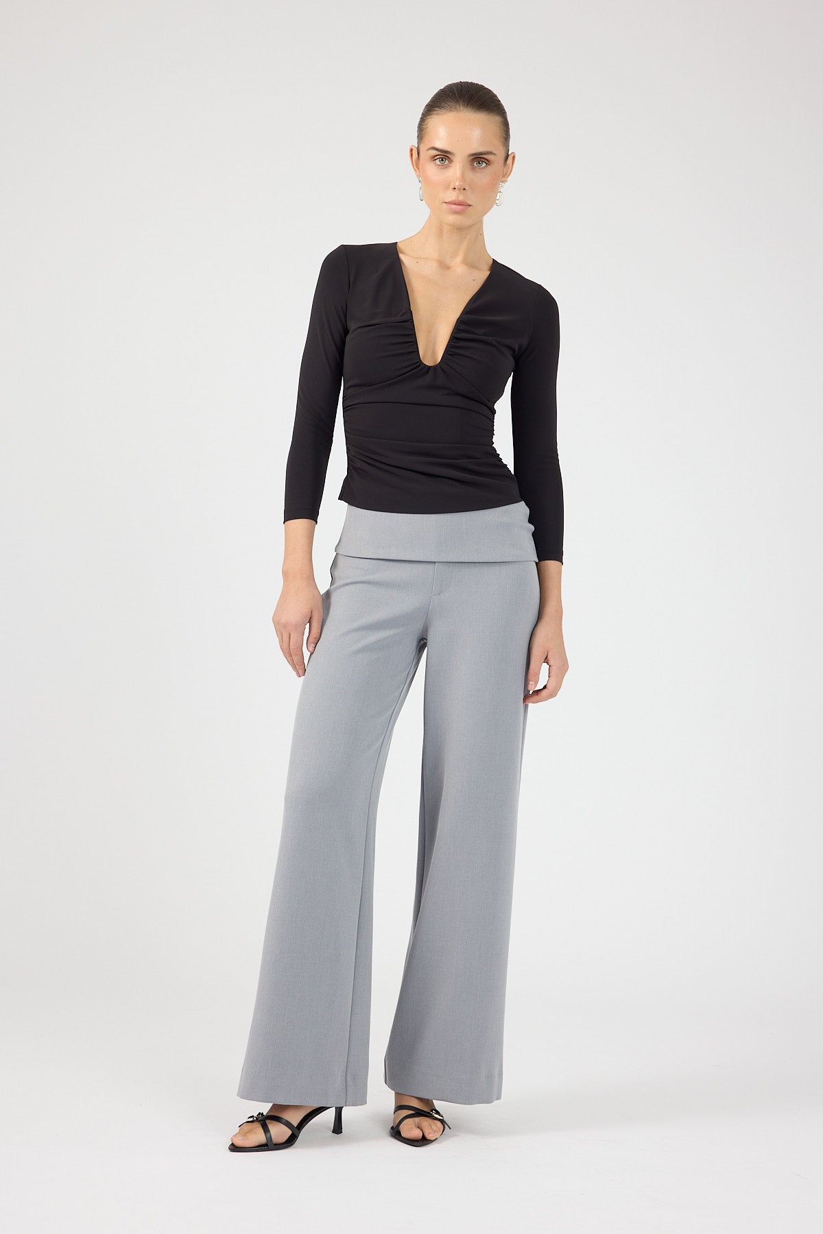 Perfect Stranger Vienna Long Sleeve Top Black