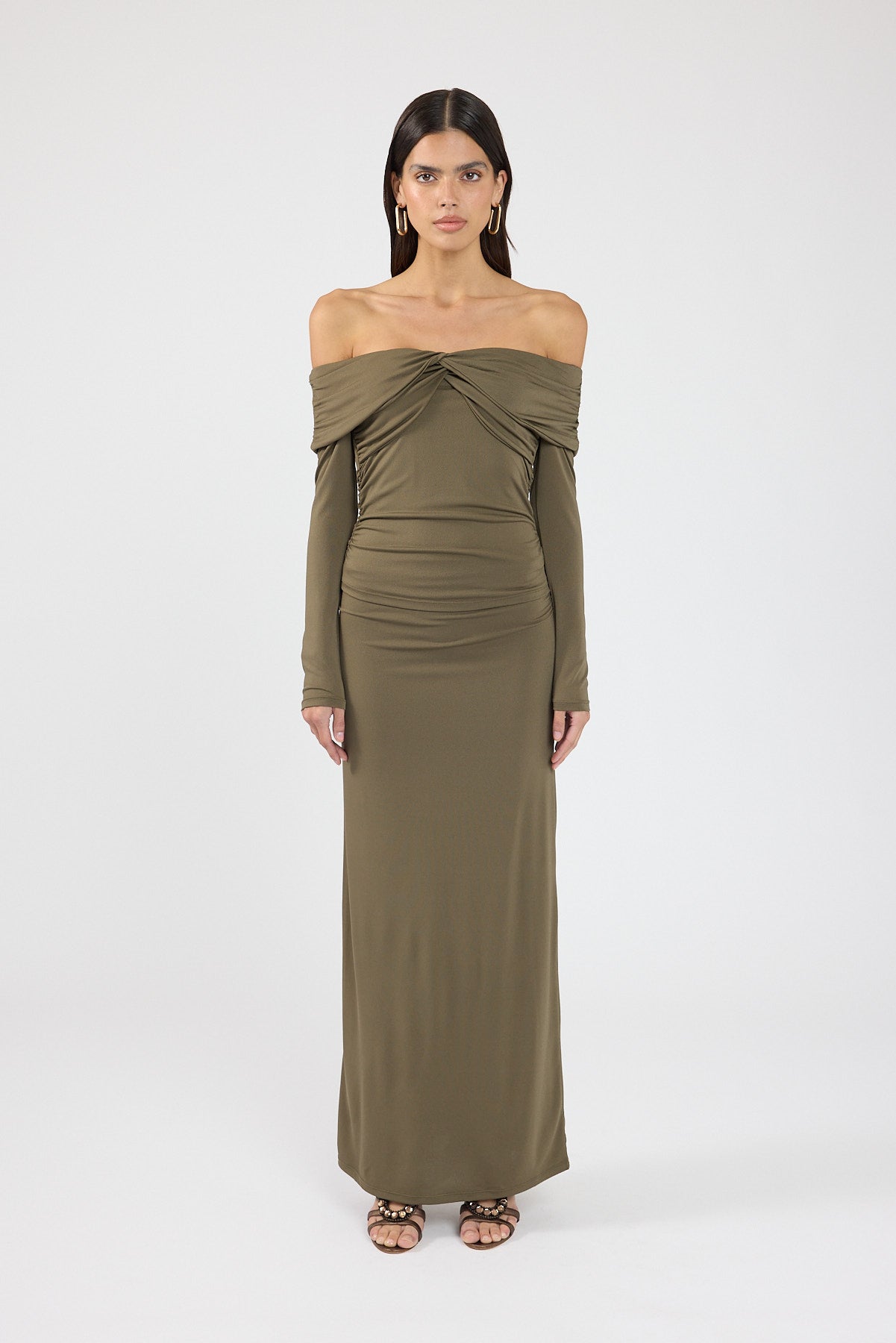 Perfect Stranger Dorian Maxi Skirt Khaki