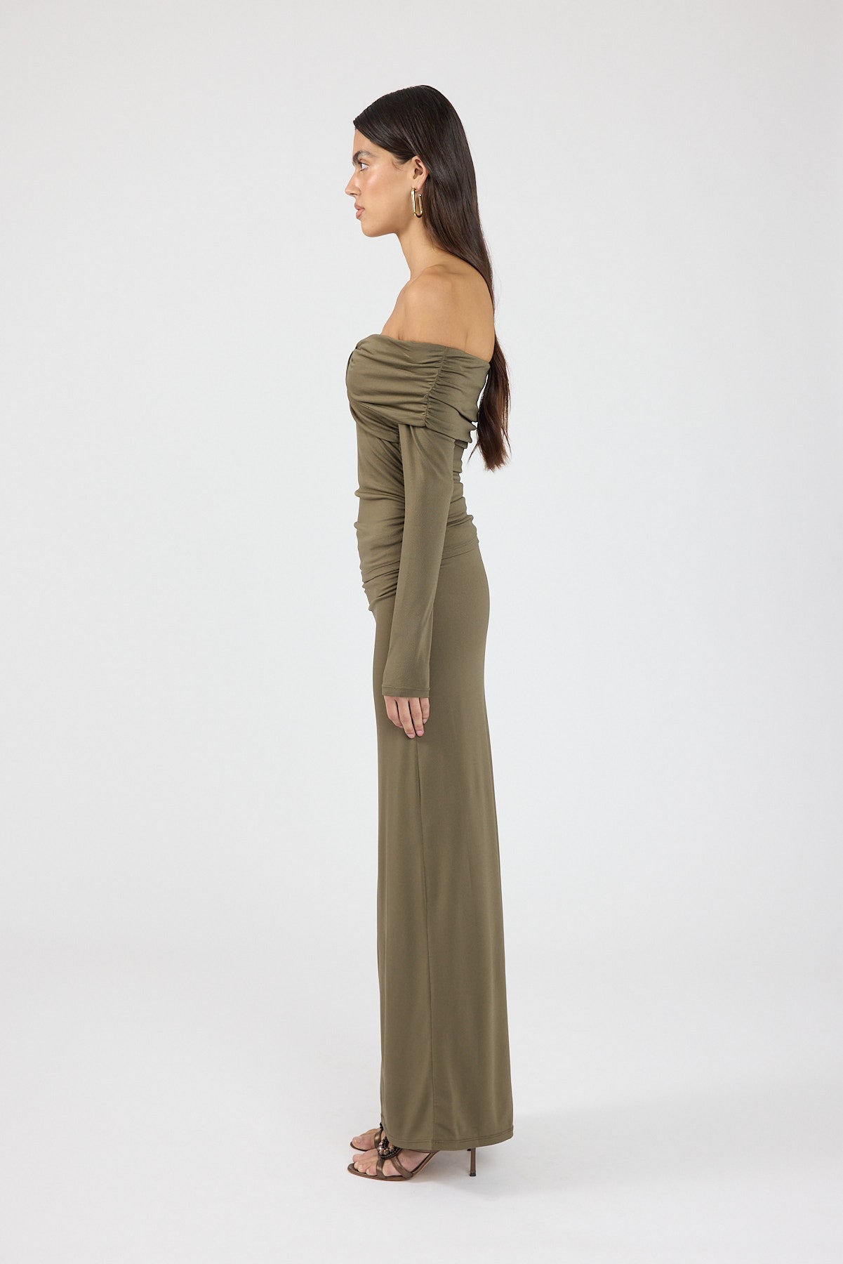 Perfect Stranger Dorian Maxi Skirt Khaki