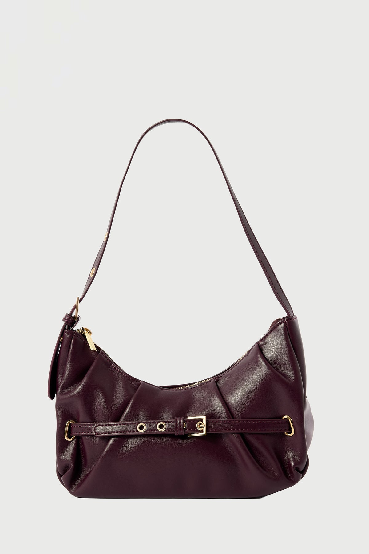 Perfect Stranger Lila Buckle Shoulder Bag Plum