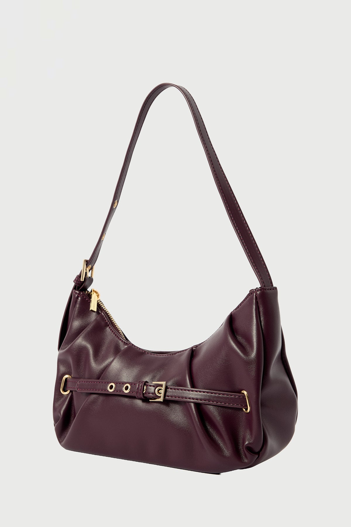 Perfect Stranger Lila Buckle Shoulder Bag Plum