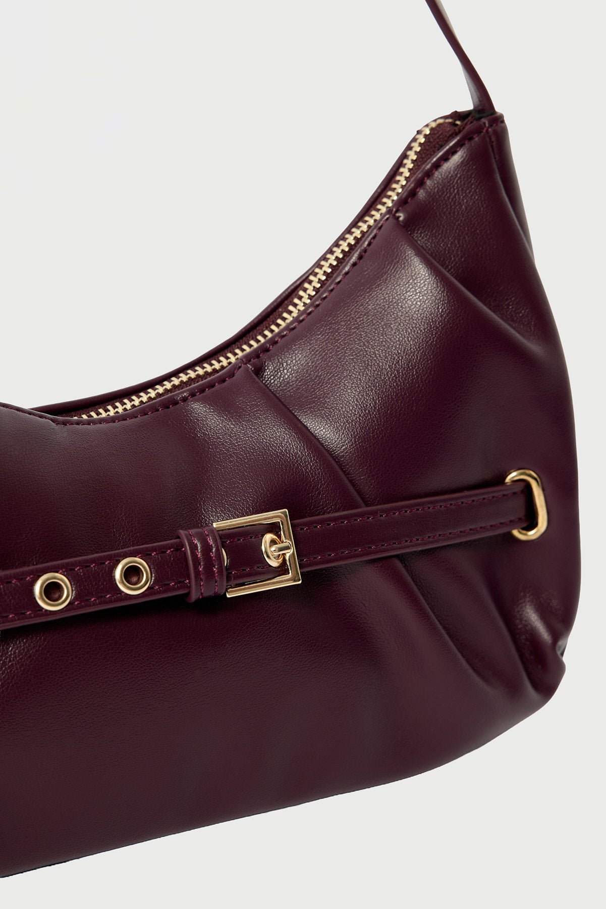 Perfect Stranger Lila Buckle Shoulder Bag Plum