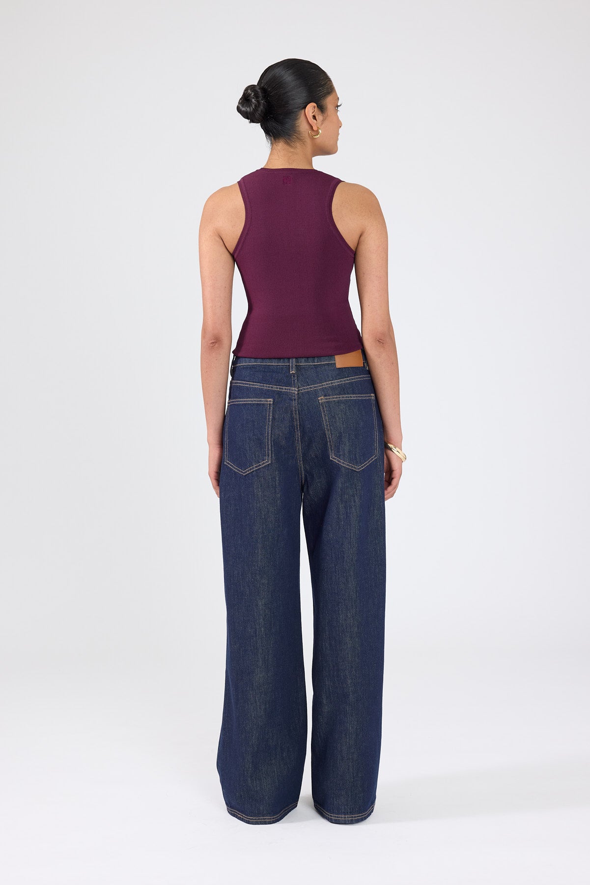 Perfect Stranger Sublime Knit Racer Top Plum