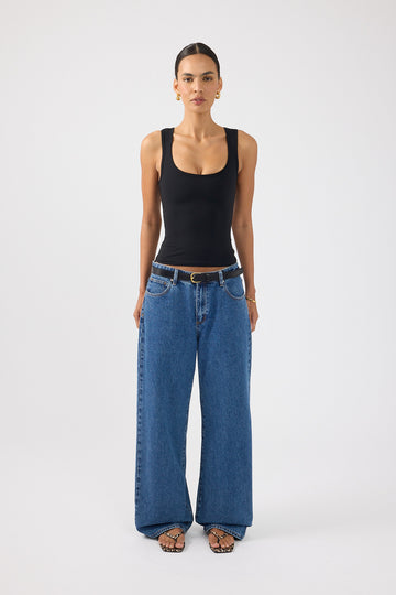 Perfect Stranger Luma Stretch Tank Top Black