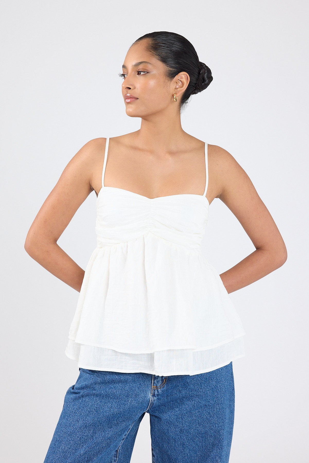Perfect Stranger Liora Cami Top White