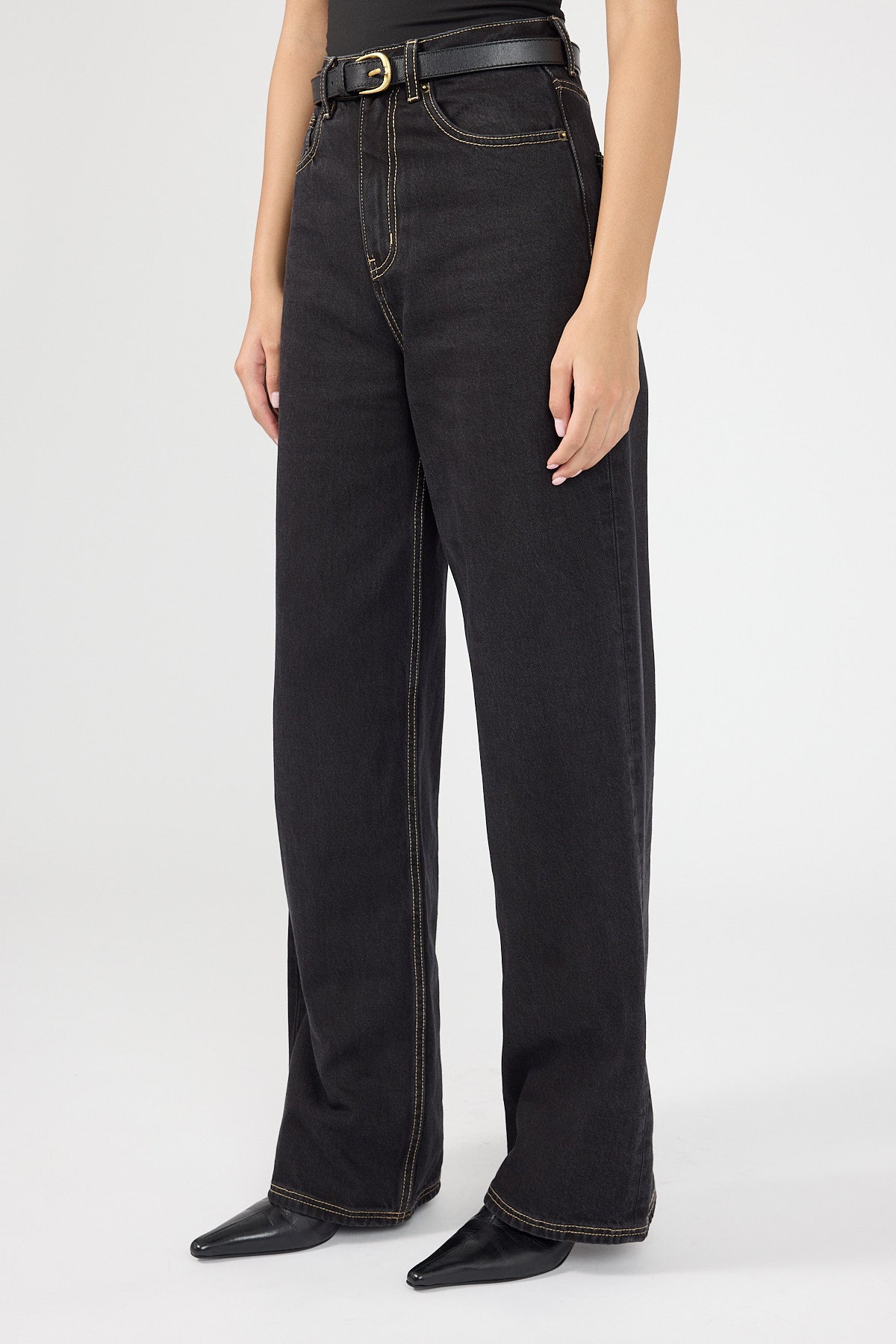 Perfect Stranger High Rise Wide Leg 2.0 Jean Washed Black
