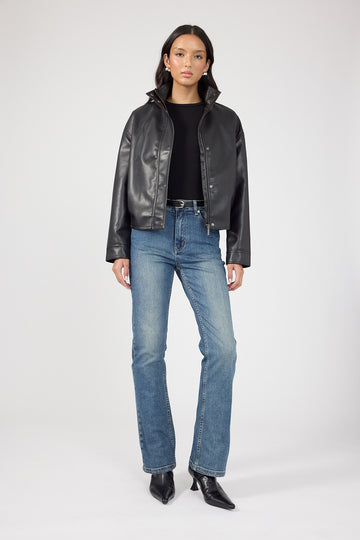Perfect Stranger Jessie Mid Rise Boot Cut Jean Smoke Blue