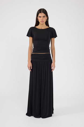 Perfect Stranger Ellison Jersey Maxi Skirt Black