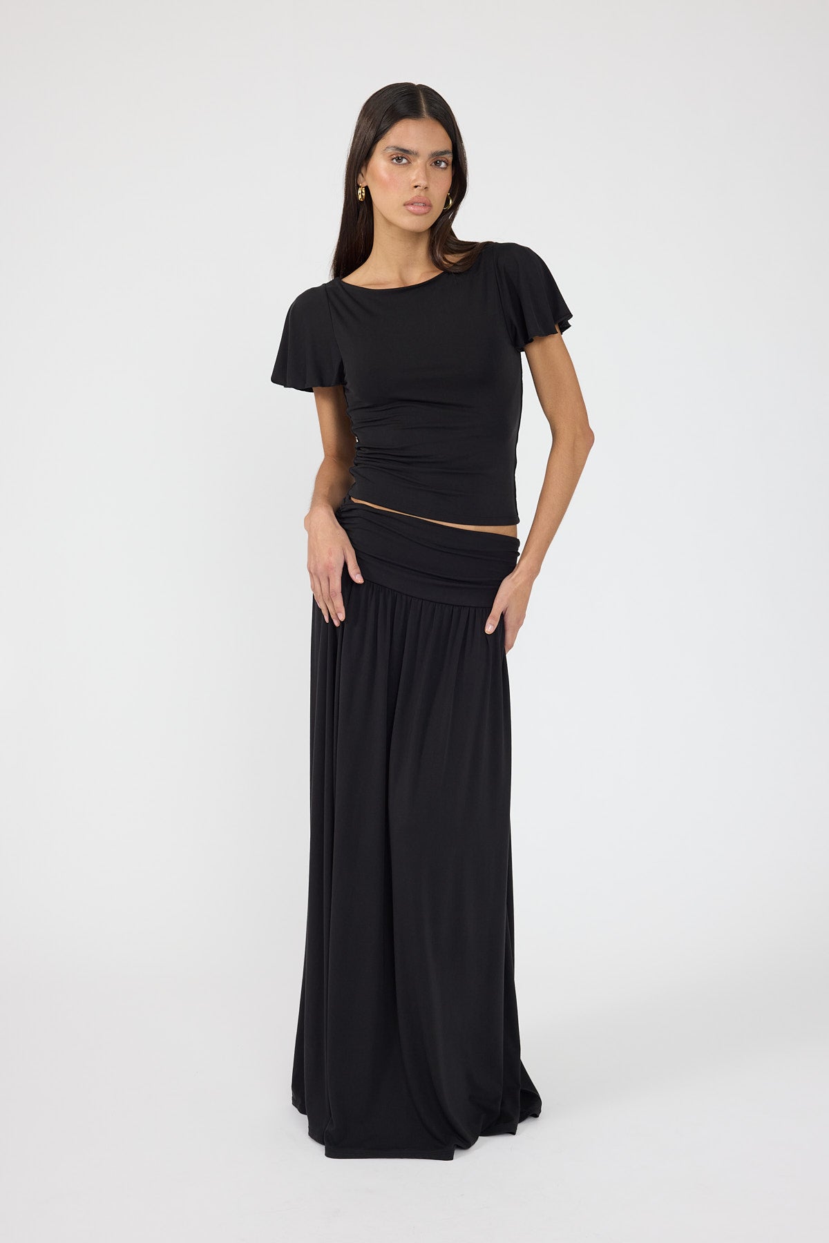 Perfect Stranger Ellison Jersey Maxi Skirt Black