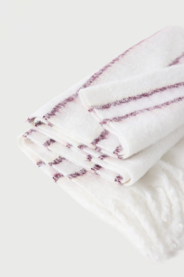 Perfect Stranger Amory Stripe Knit Scarf Cream Stripe