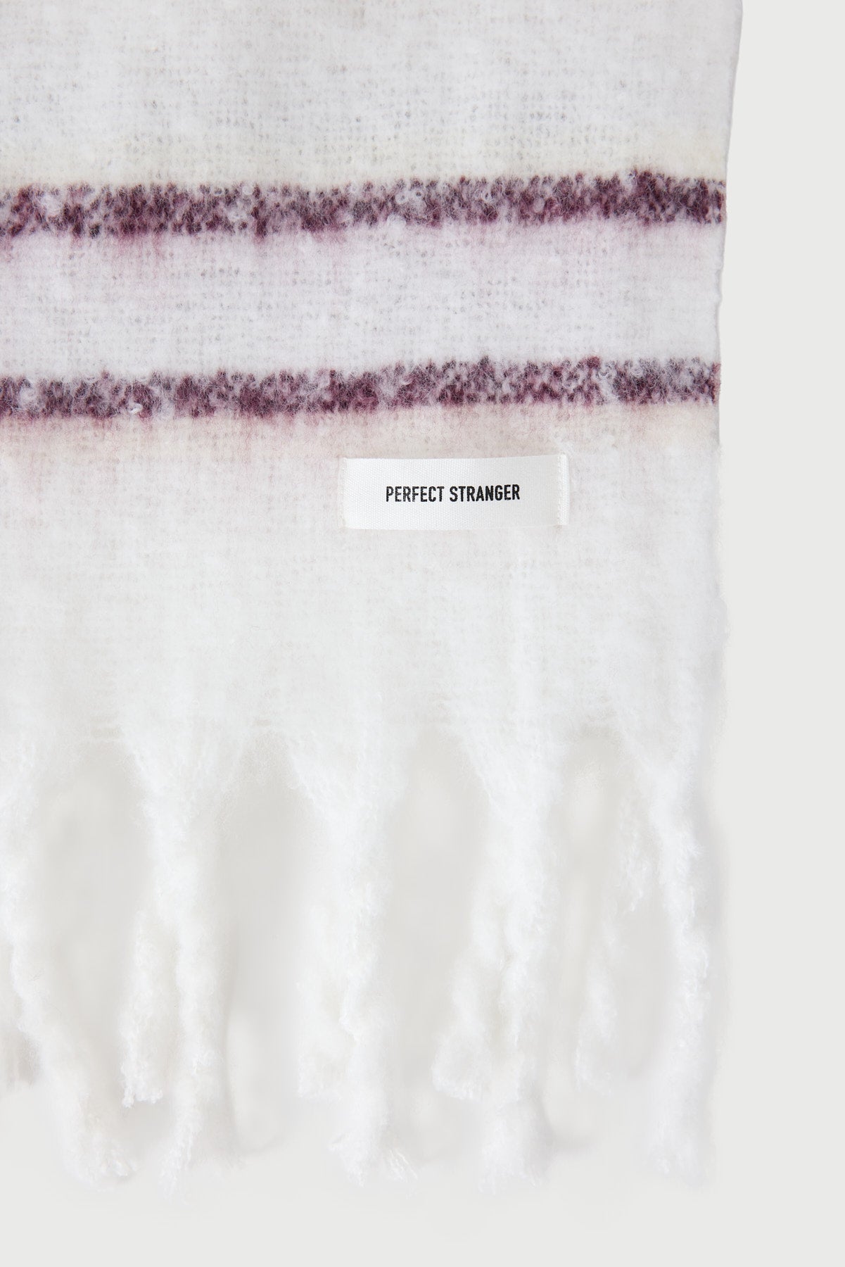 Perfect Stranger Amory Stripe Knit Scarf Cream Stripe