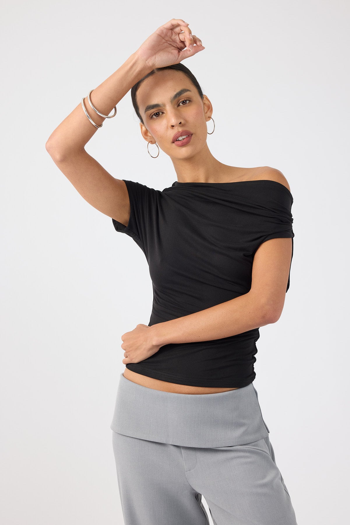 Perfect Stranger Harley Off Shoulder Top Black
