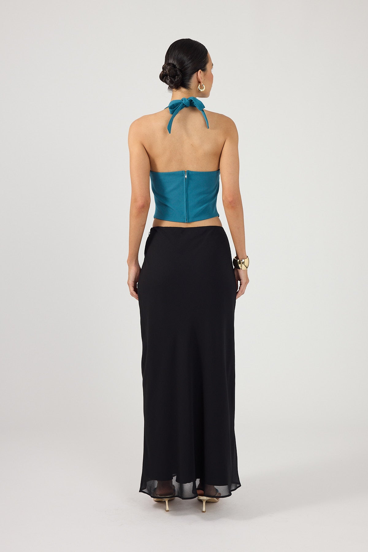 Perfect Stranger Lula Chiffon Maxi Skirt Black