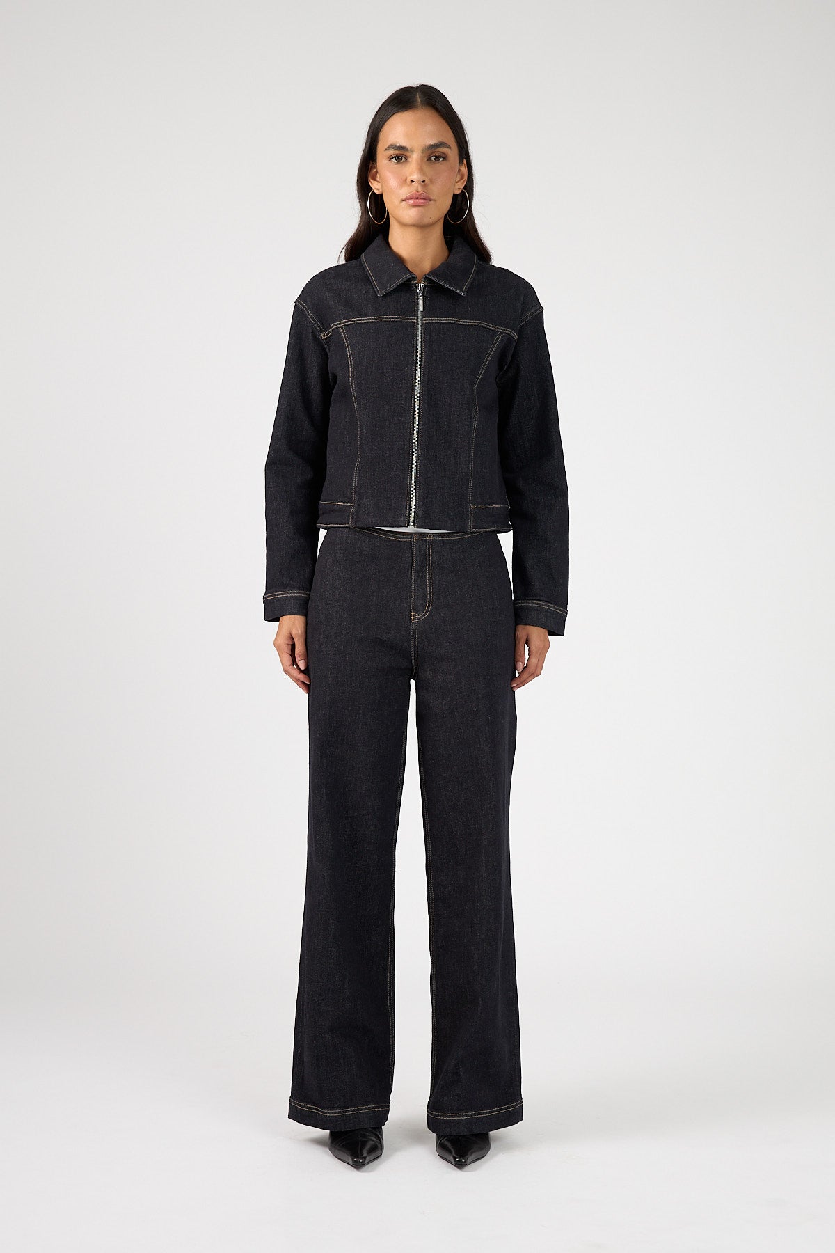 Perfect Stranger Cynthi Mid Baggy Jean Dark Indigo
