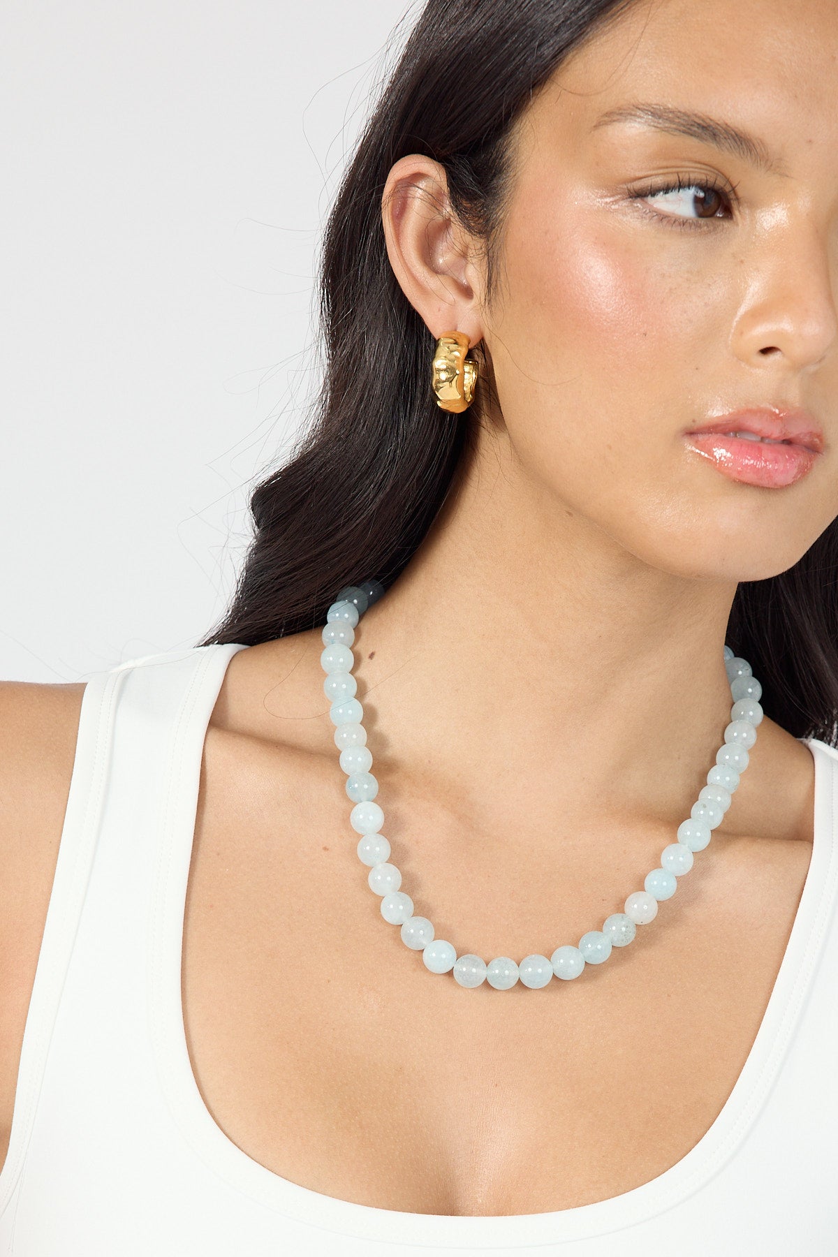 Perfect Stranger Lou Beaded Necklace Blue
