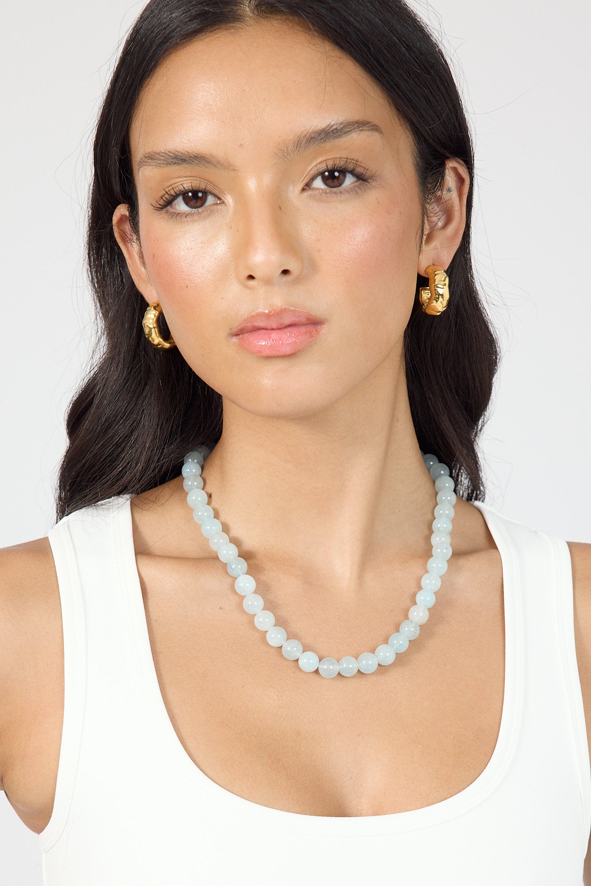 Perfect Stranger Lou Beaded Necklace Blue