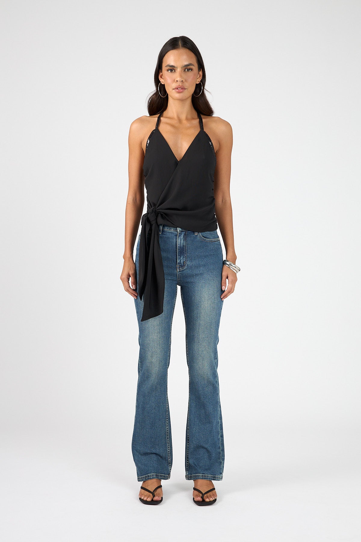 Perfect Stranger Lolli Wrap Top Black