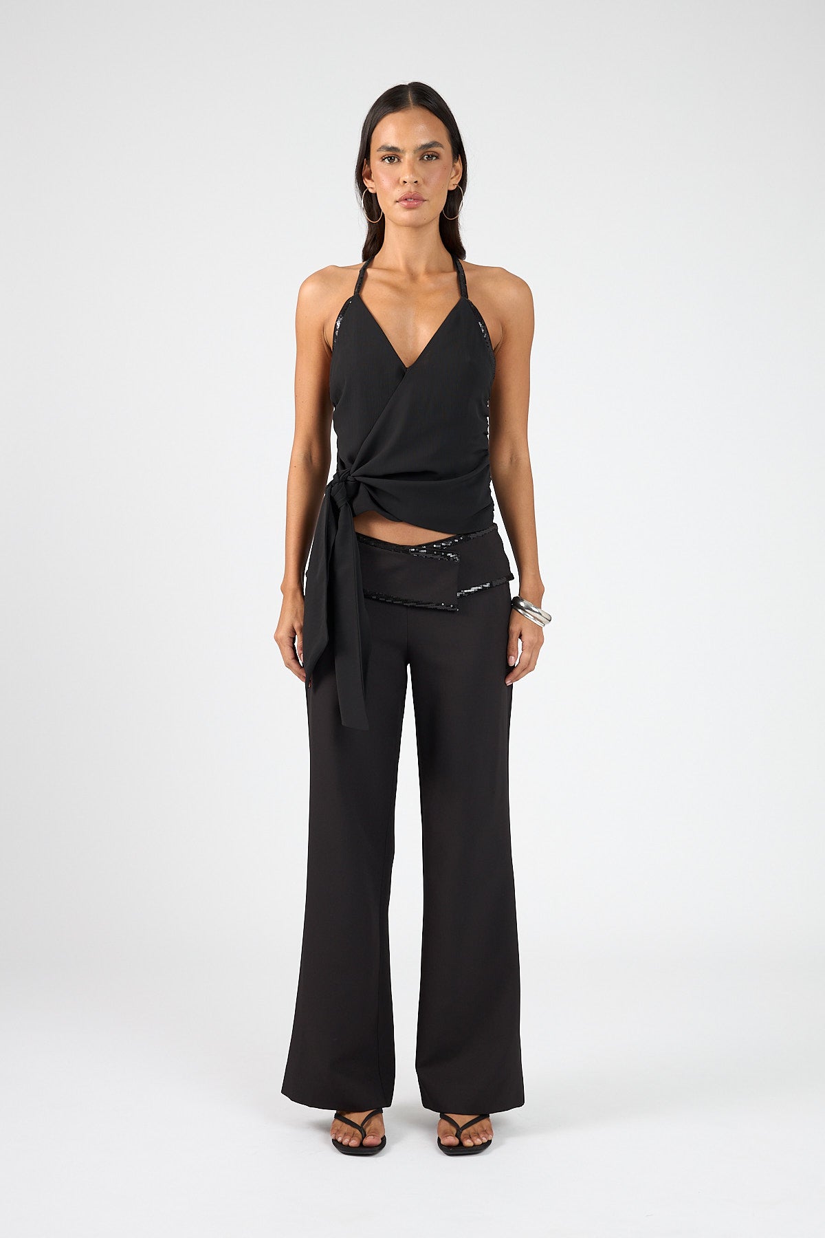 Perfect Stranger Lolli Mid Rise Pants Black