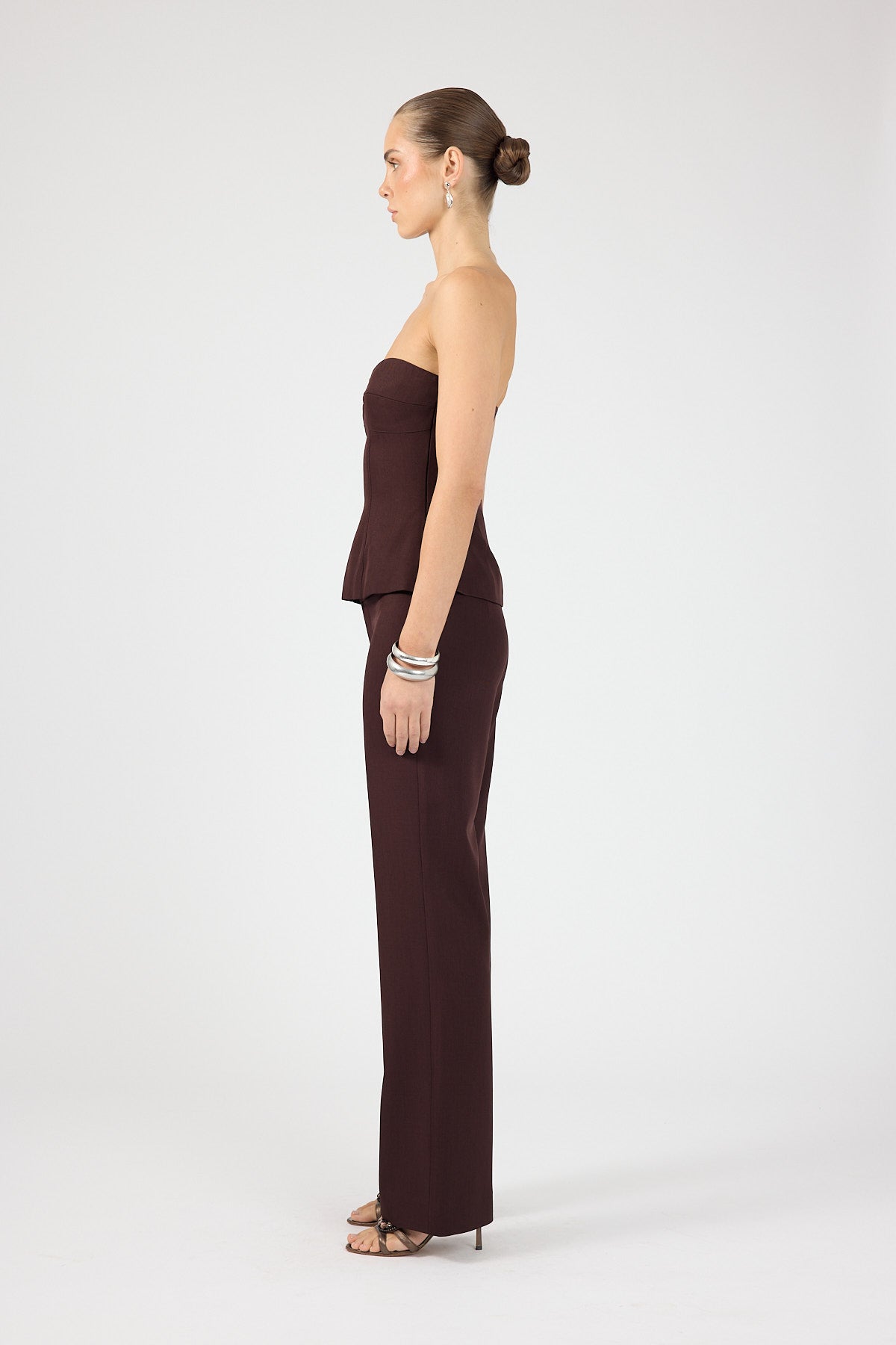 Perfect Stranger Tala Mid Rise Pant Burgundy