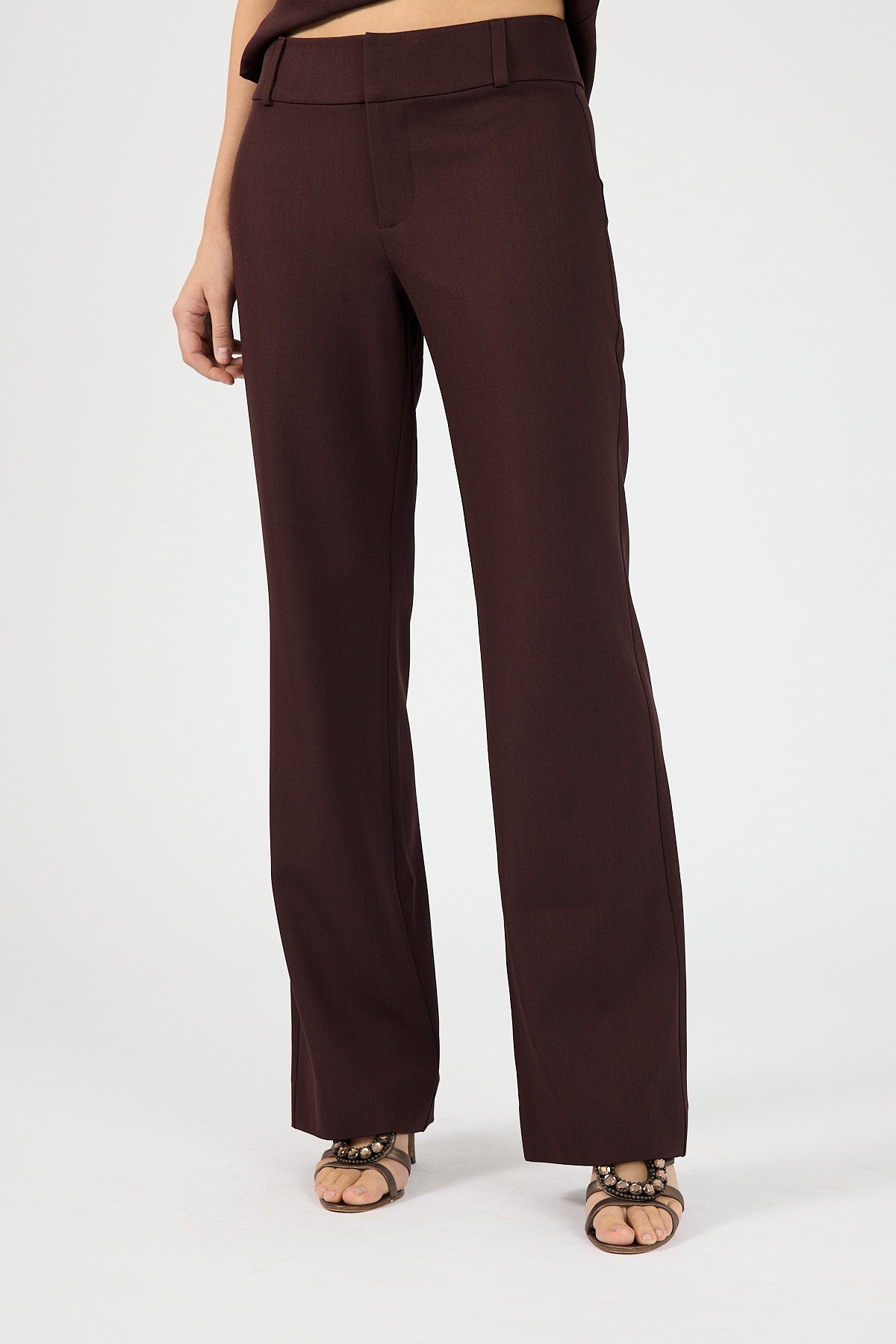 Perfect Stranger Tala Mid Rise Pant Burgundy