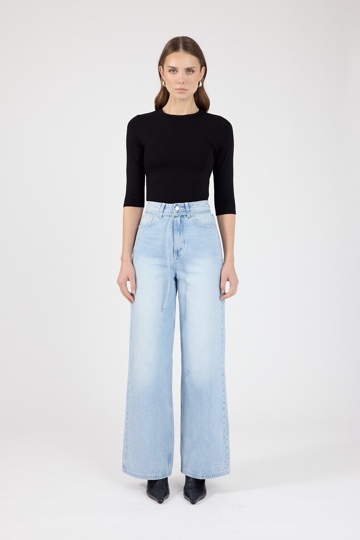 Perfect Stranger High Rise Relaxed Baggy Jean Light Blue Denim