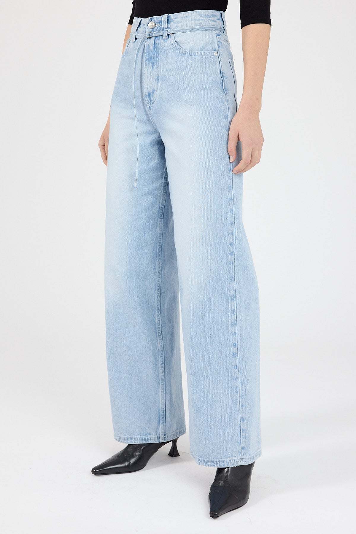 Perfect Stranger High Rise Relaxed Baggy Jean Light Blue Denim