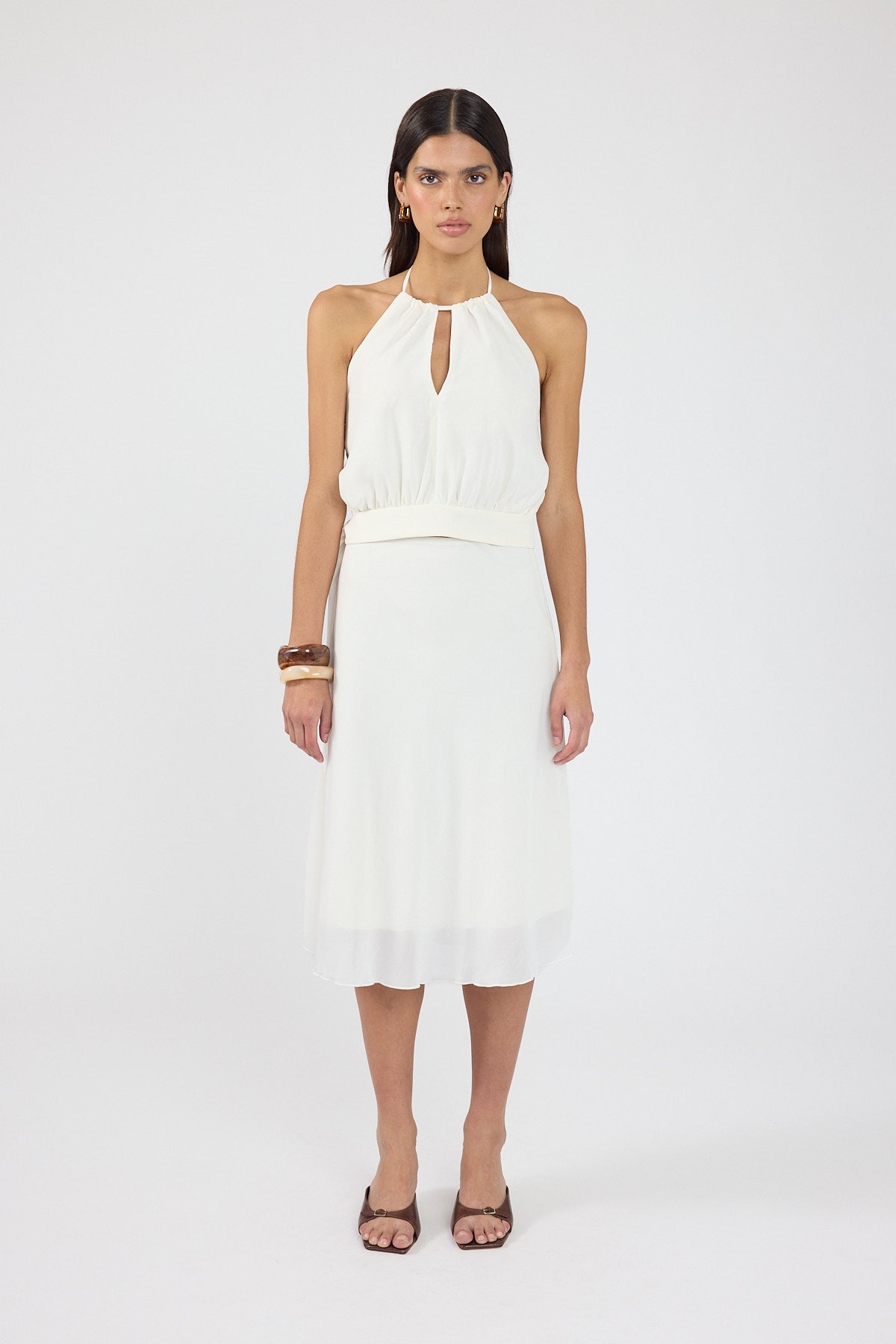 Perfect Stranger Stella Midi Skirt Off White