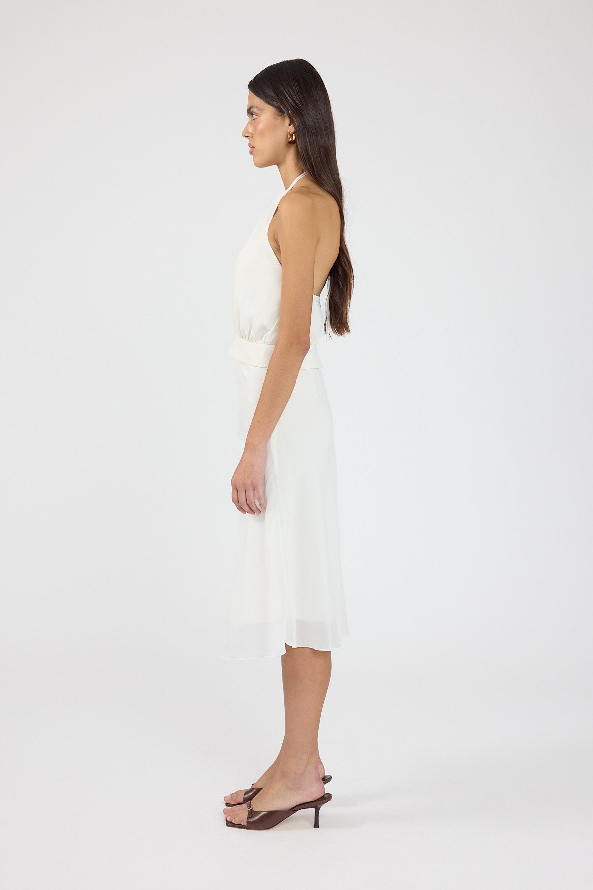 Perfect Stranger Stella Midi Skirt Off White