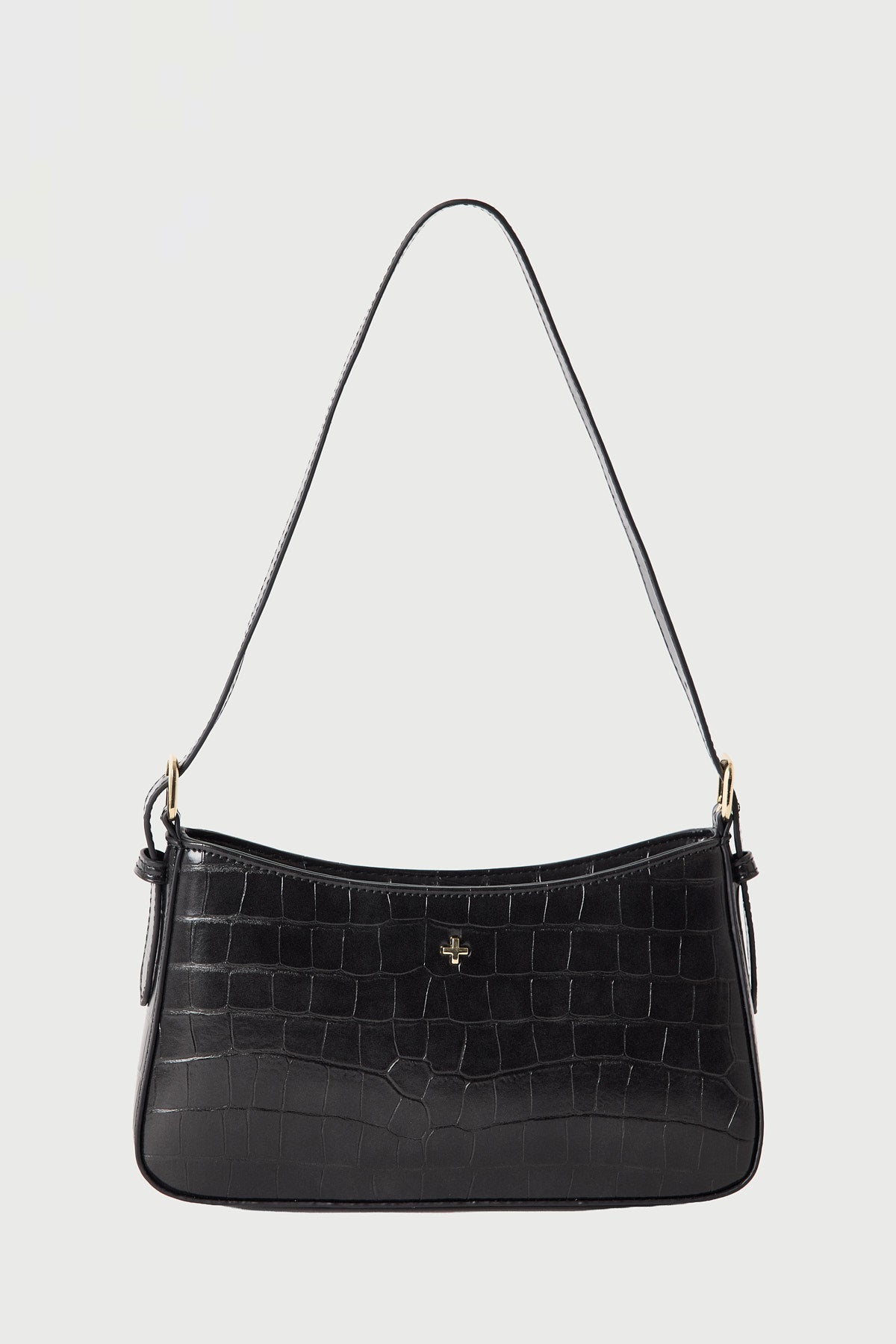 Peta + Jain Lilu Croc Shoulder Bag Black