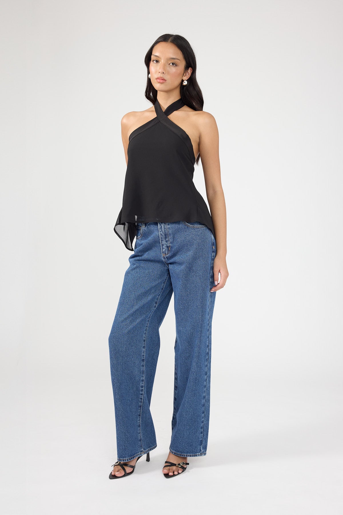 Perfect Stranger Lyra Halter Top Black