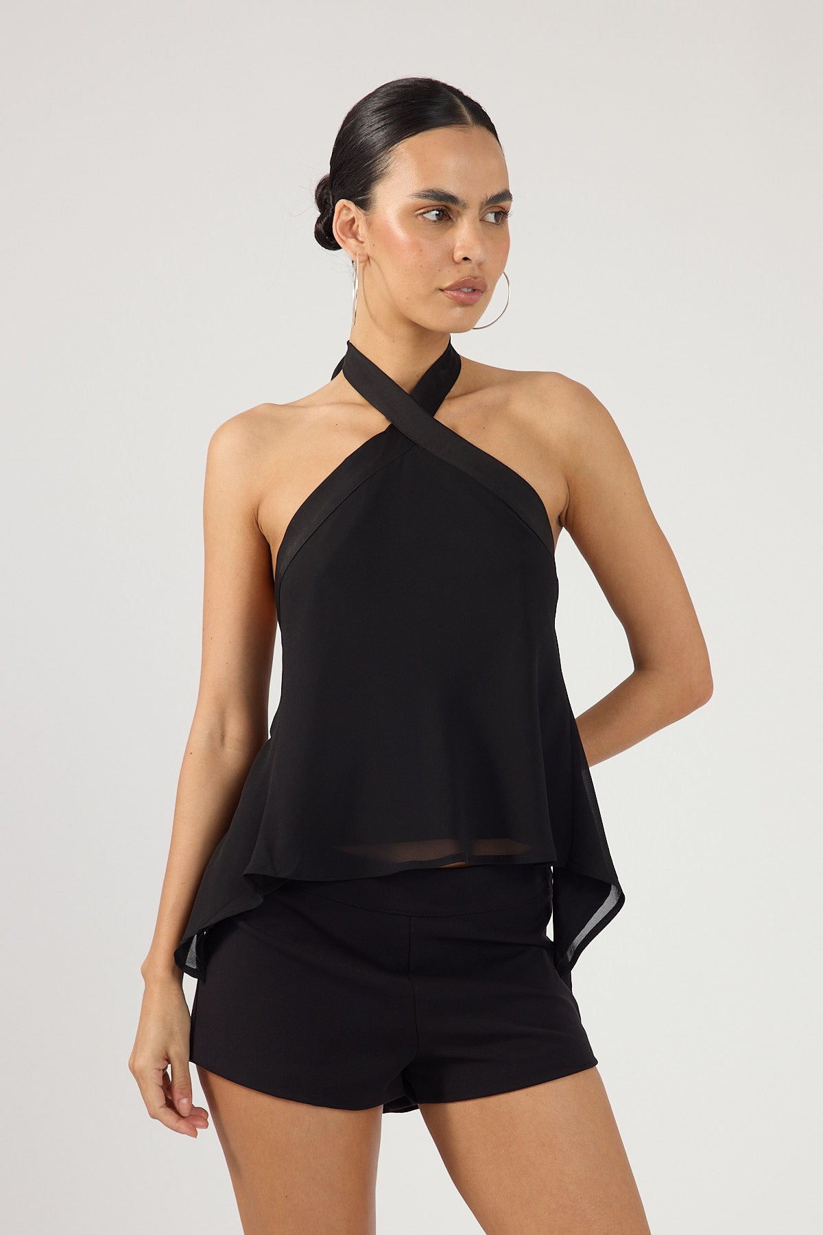 Perfect Stranger Lyra Halter Top Black