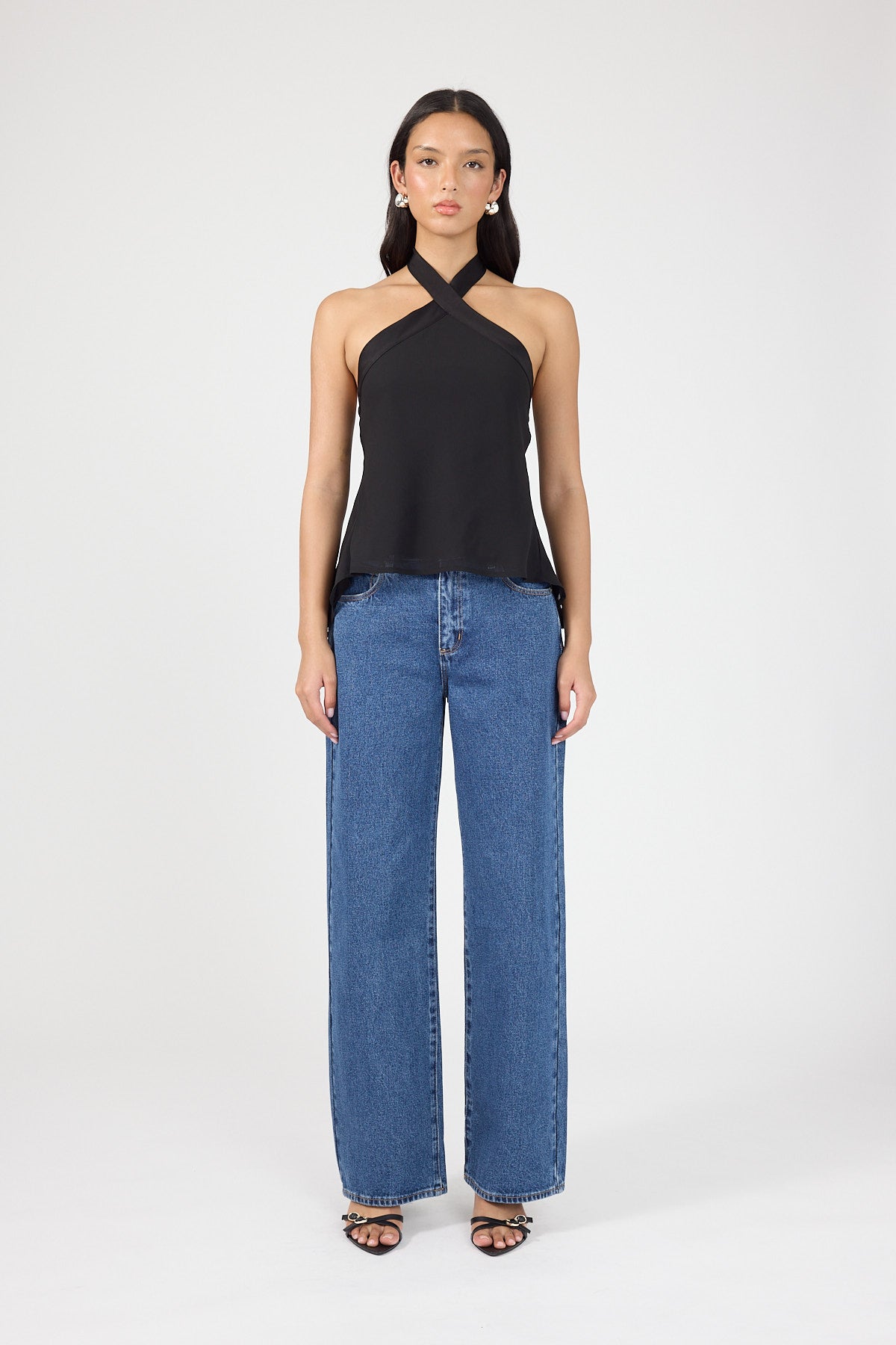 Perfect Stranger Lyra Halter Top Black