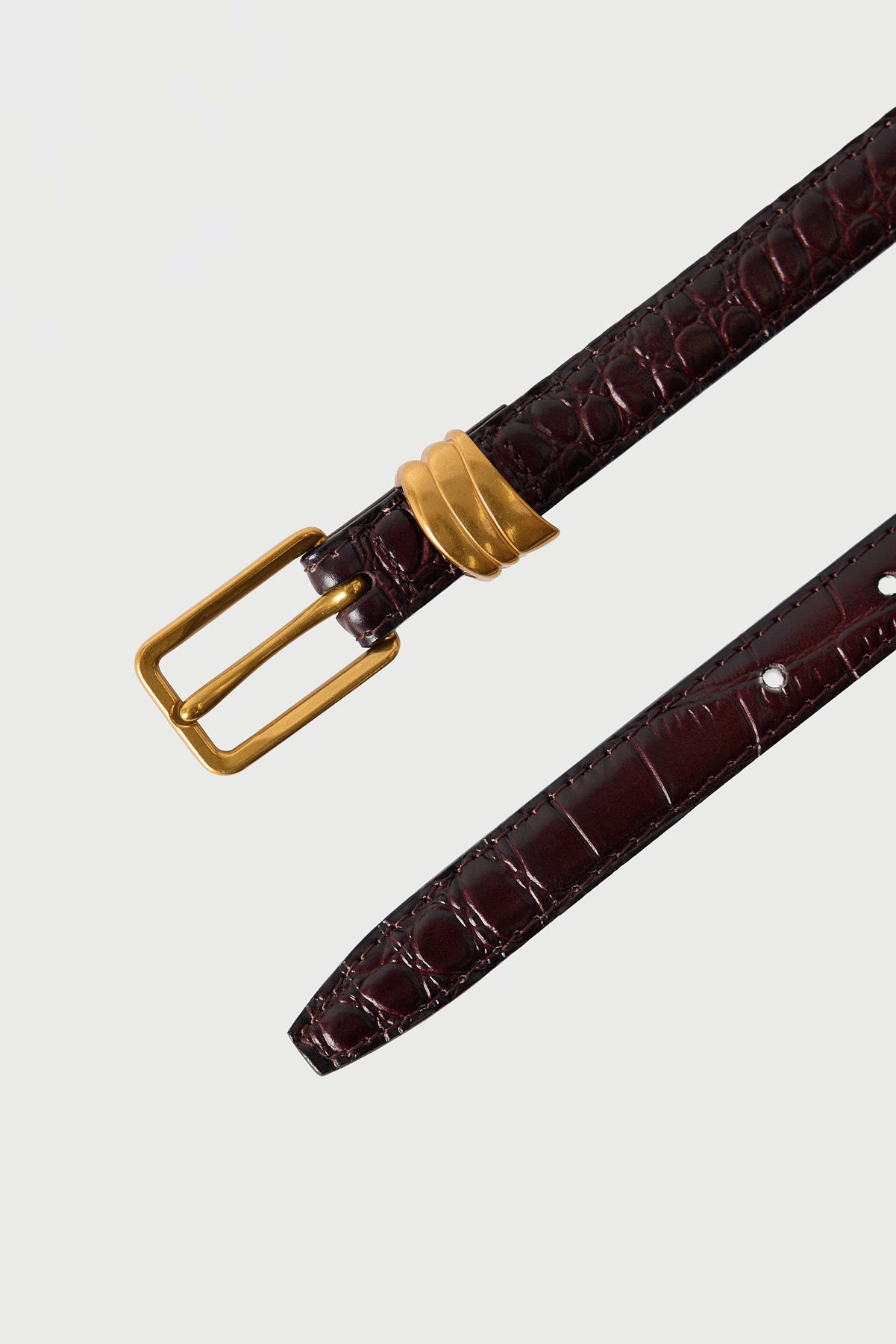 Perfect Stranger Ash Genuine Leather Belt Burgundy