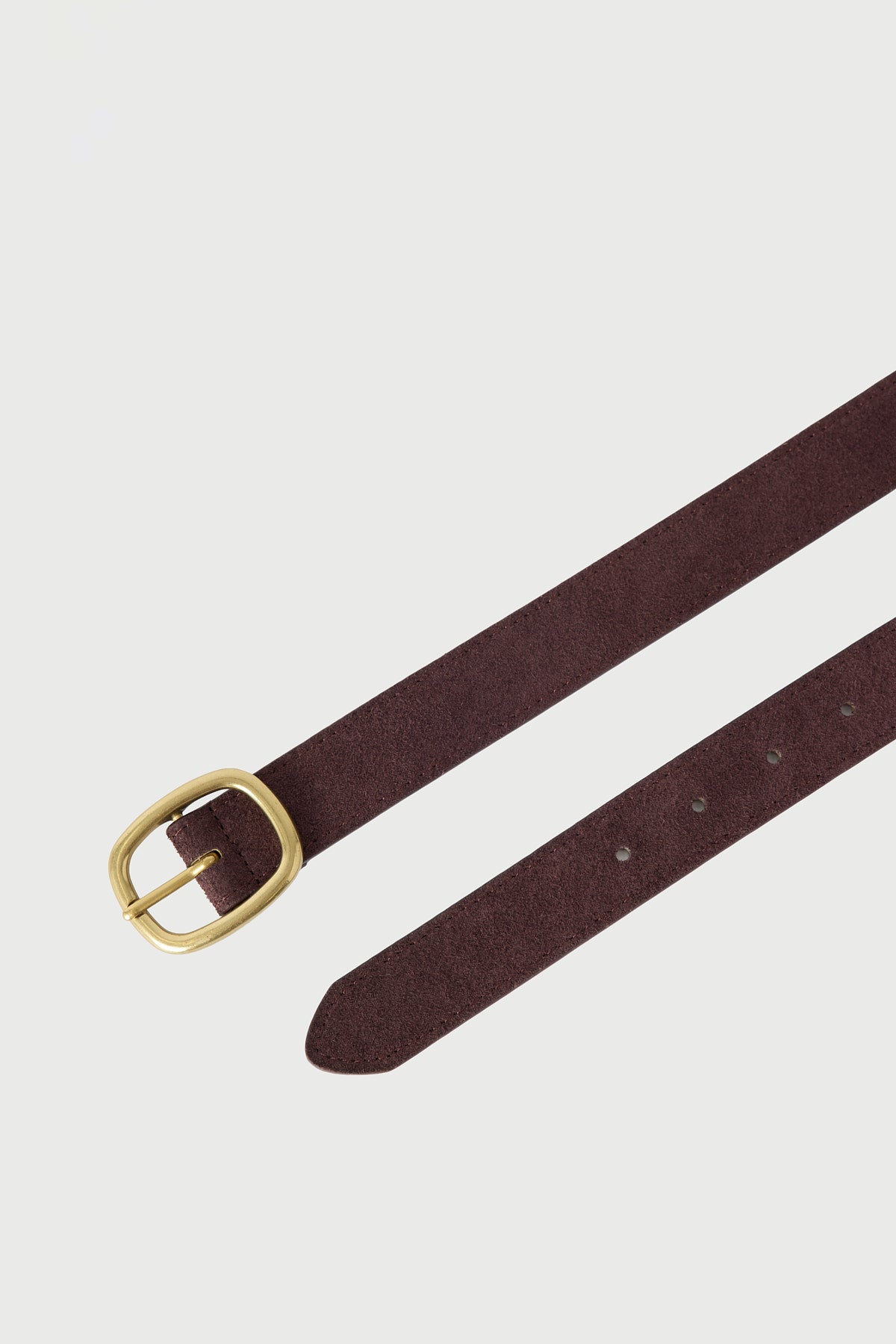 Perfect Stranger Peony Genuine Suede Belt Brown